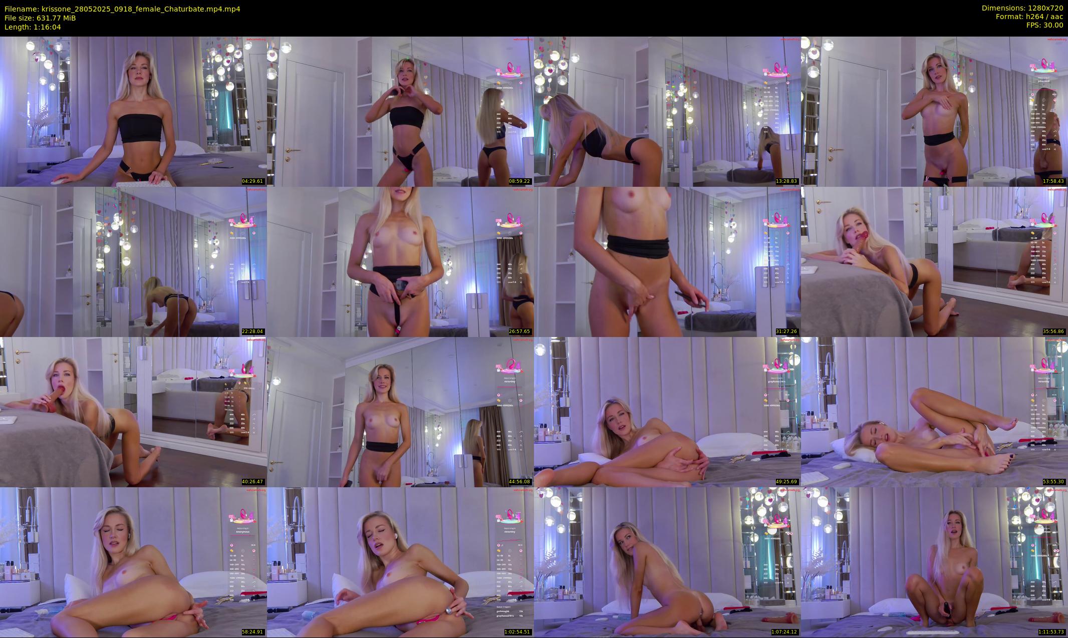 krissone — 77 minute Chaturbate female cam show recording, 720p, May 28, 2025