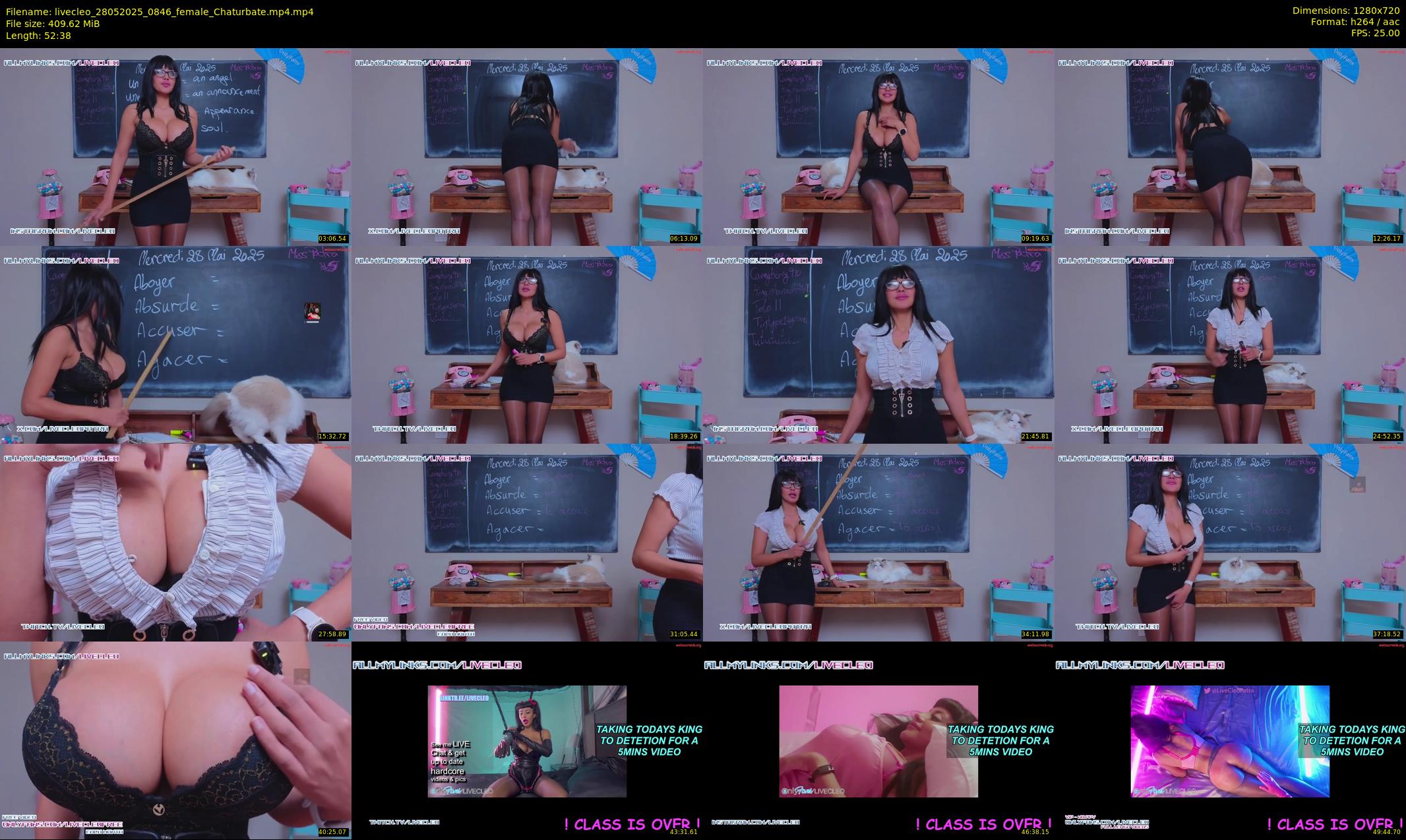 livecleo — 53 minute Chaturbate female cam show recording, 720p, May 28, 2025