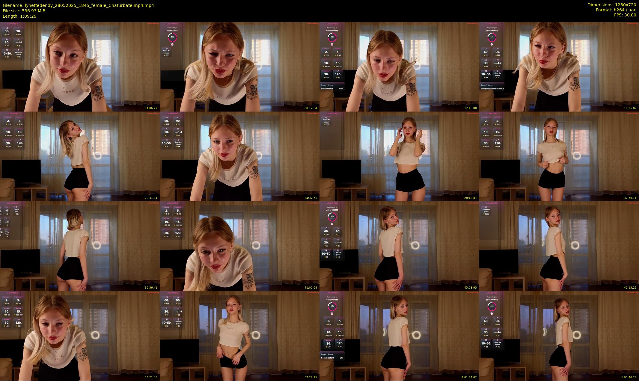 lynettedendy — 70 minute Chaturbate female cam show recording, 720p, May 28, 2025