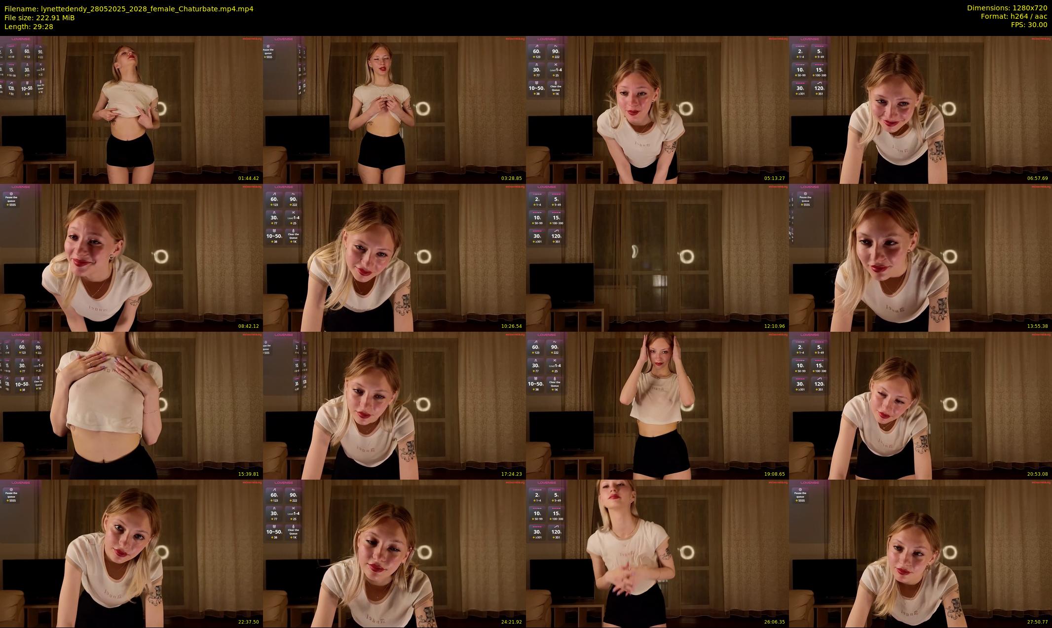lynettedendy — 30 minute Chaturbate female cam show recording, 720p, May 28, 2025