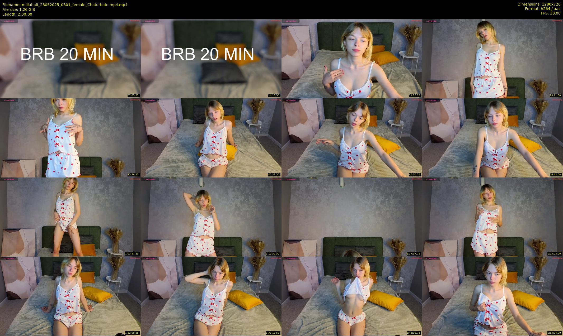 millaholt — 120 minute Chaturbate female cam show recording, 720p, May 28, 2025