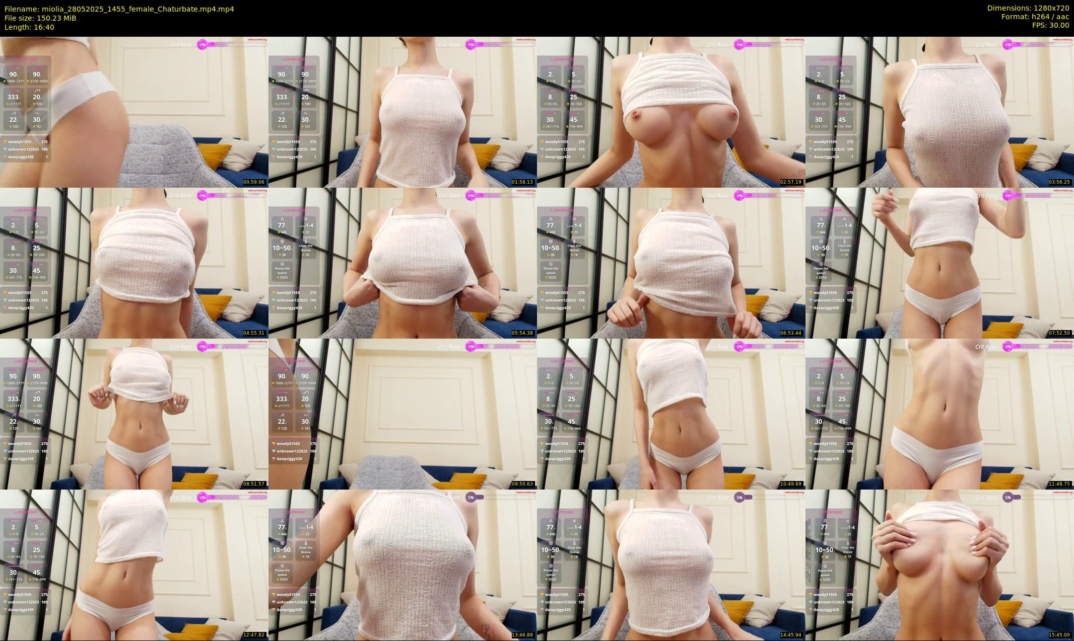 miolia — 17 minute Chaturbate female cam show recording, 720p, May 28, 2025