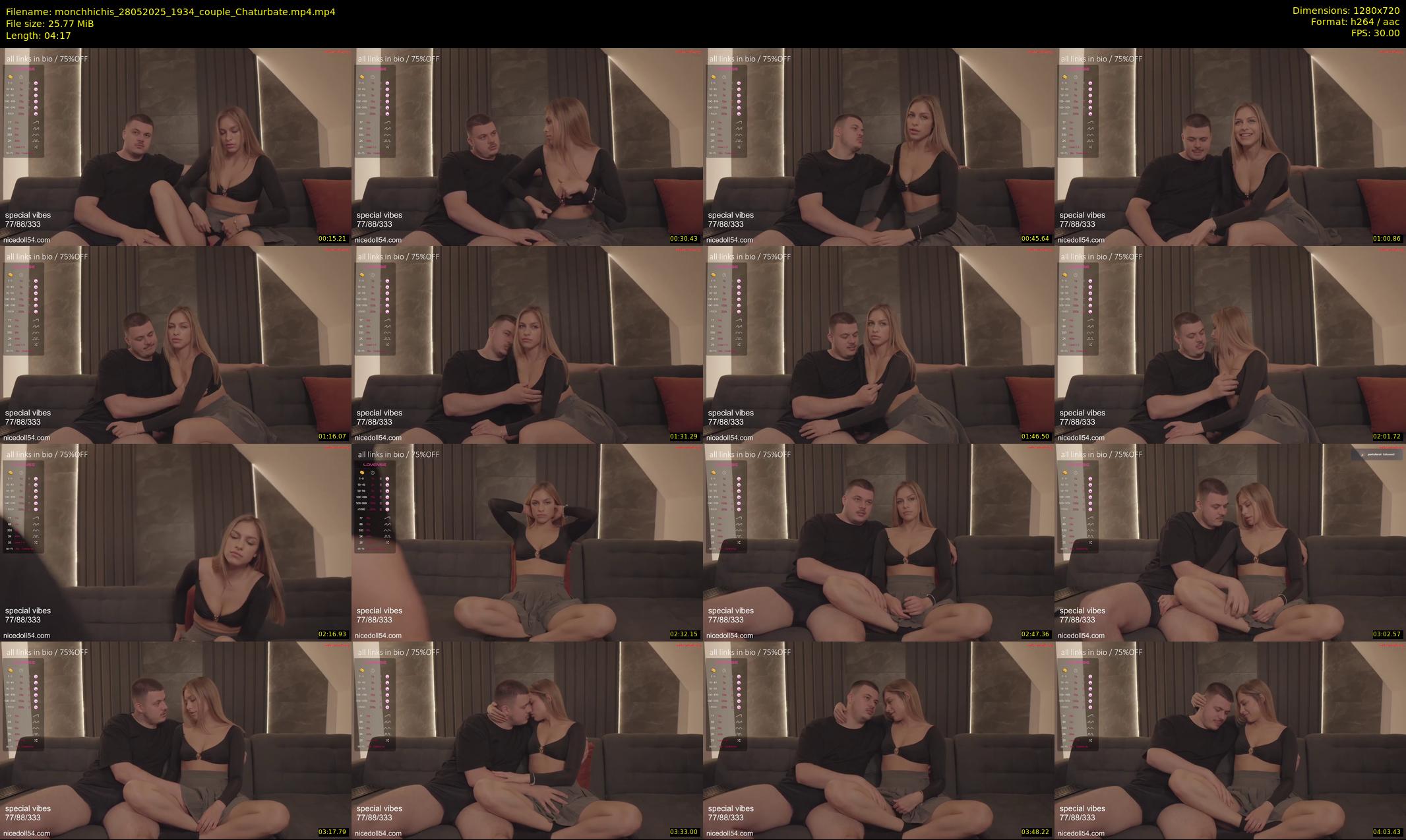 monchhichis — 5 minute Chaturbate couple cam show recording, 720p, May 28, 2025