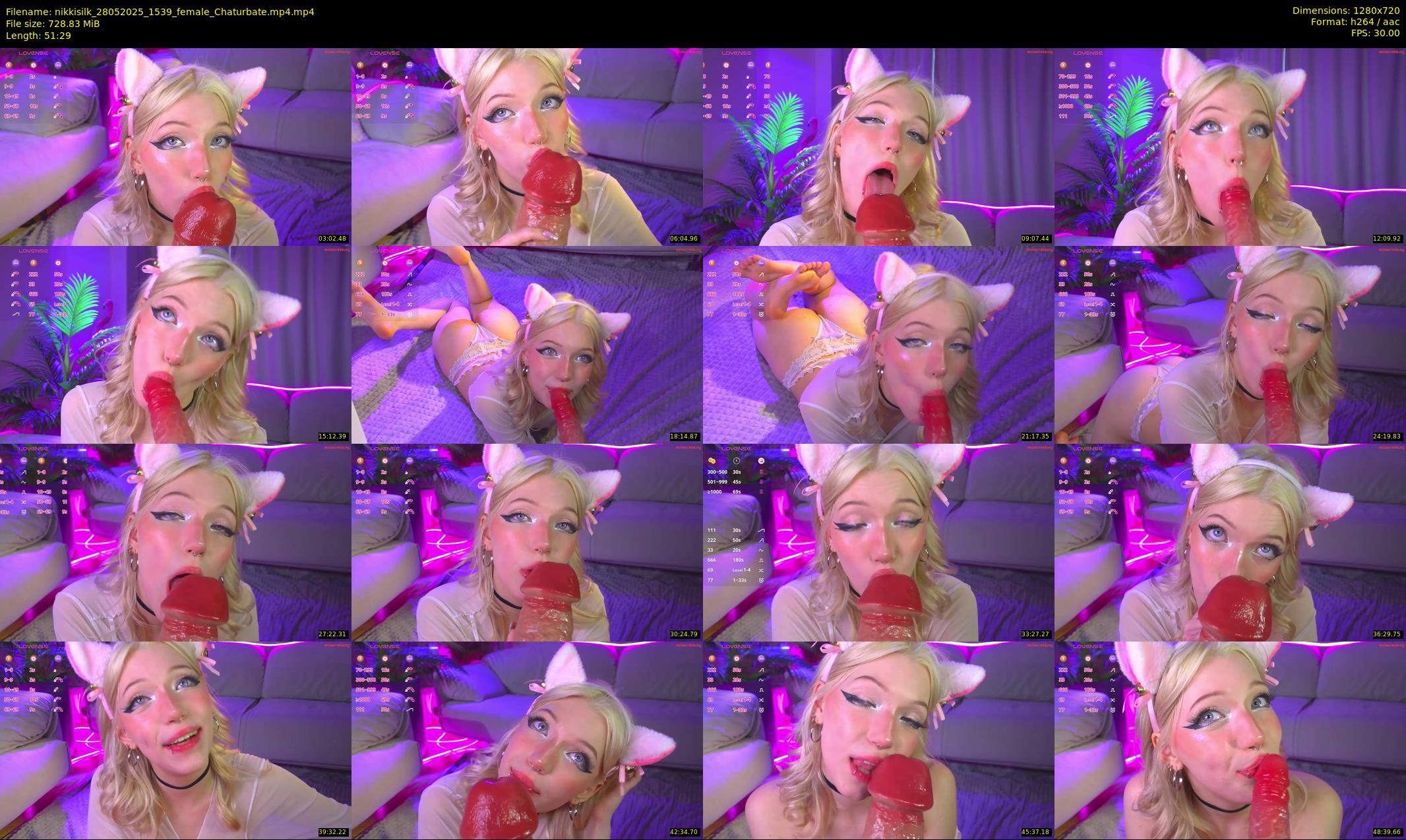 nikkisilk — 52 minute Chaturbate female cam show recording, 720p, May 28, 2025