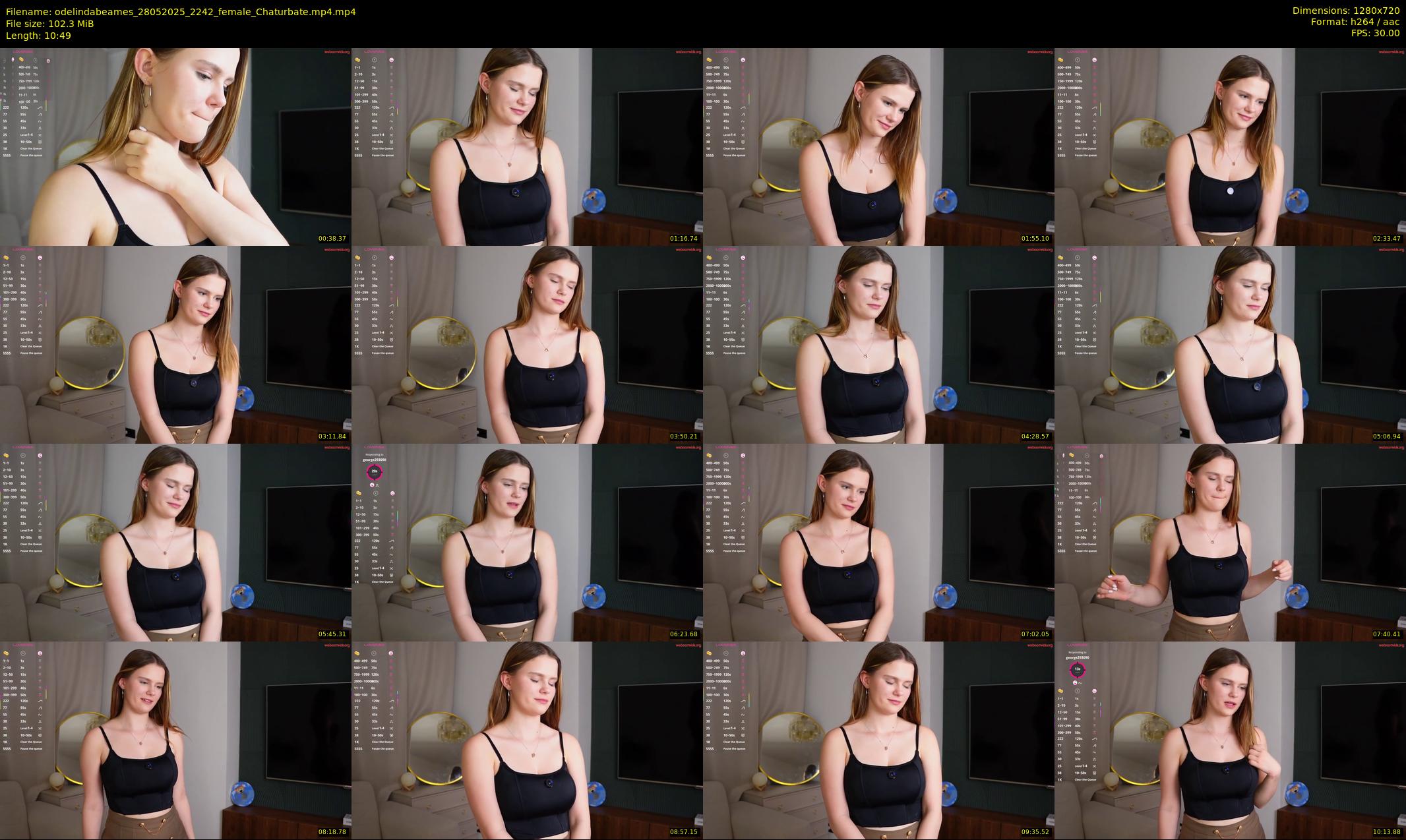 odelindabeames — 11 minute Chaturbate female cam show recording, 720p, May 28, 2025