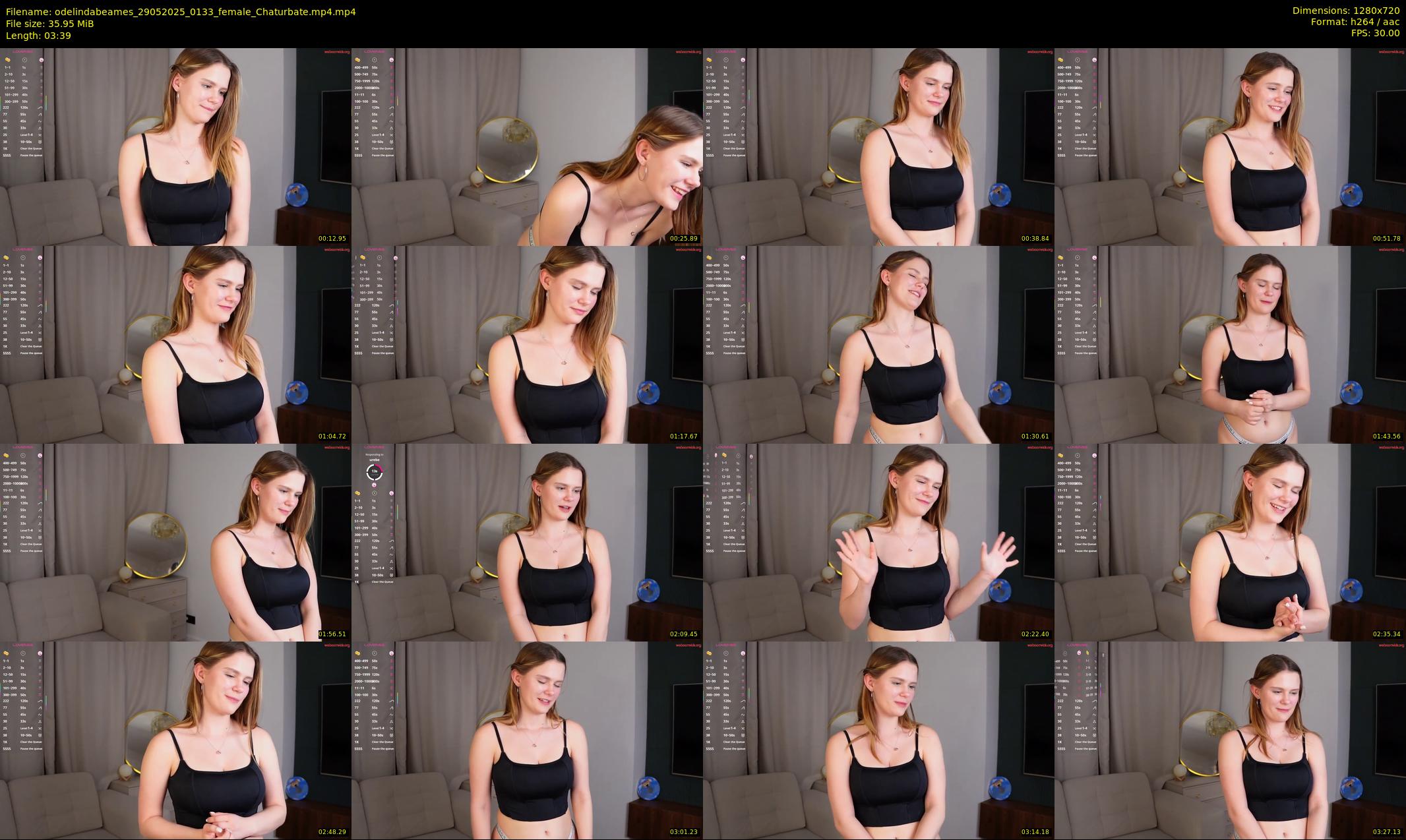 odelindabeames — 4 minute Chaturbate female cam show recording, 720p, May 29, 2025