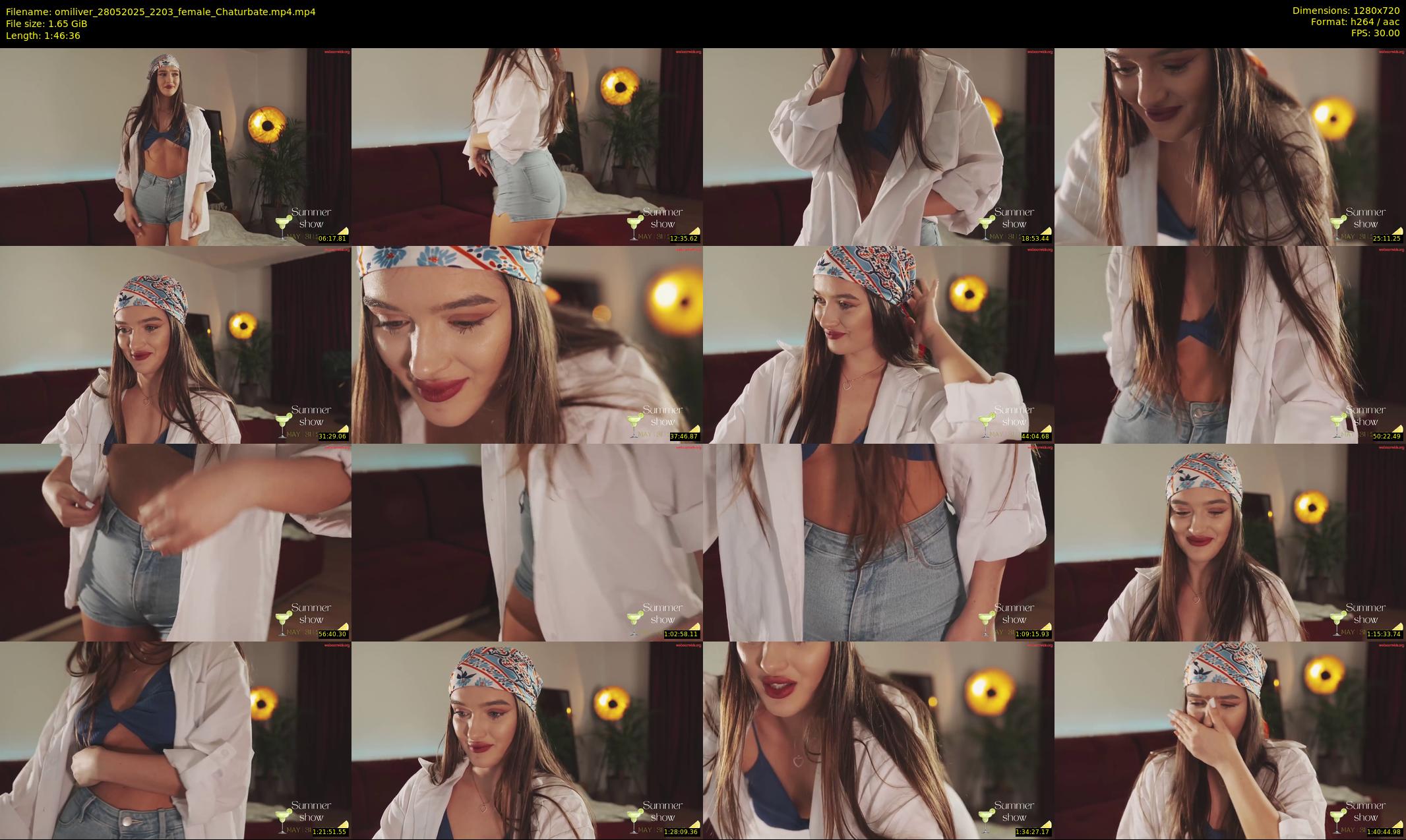 omiliver — 107 minute Chaturbate female cam show recording, 720p, May 28, 2025