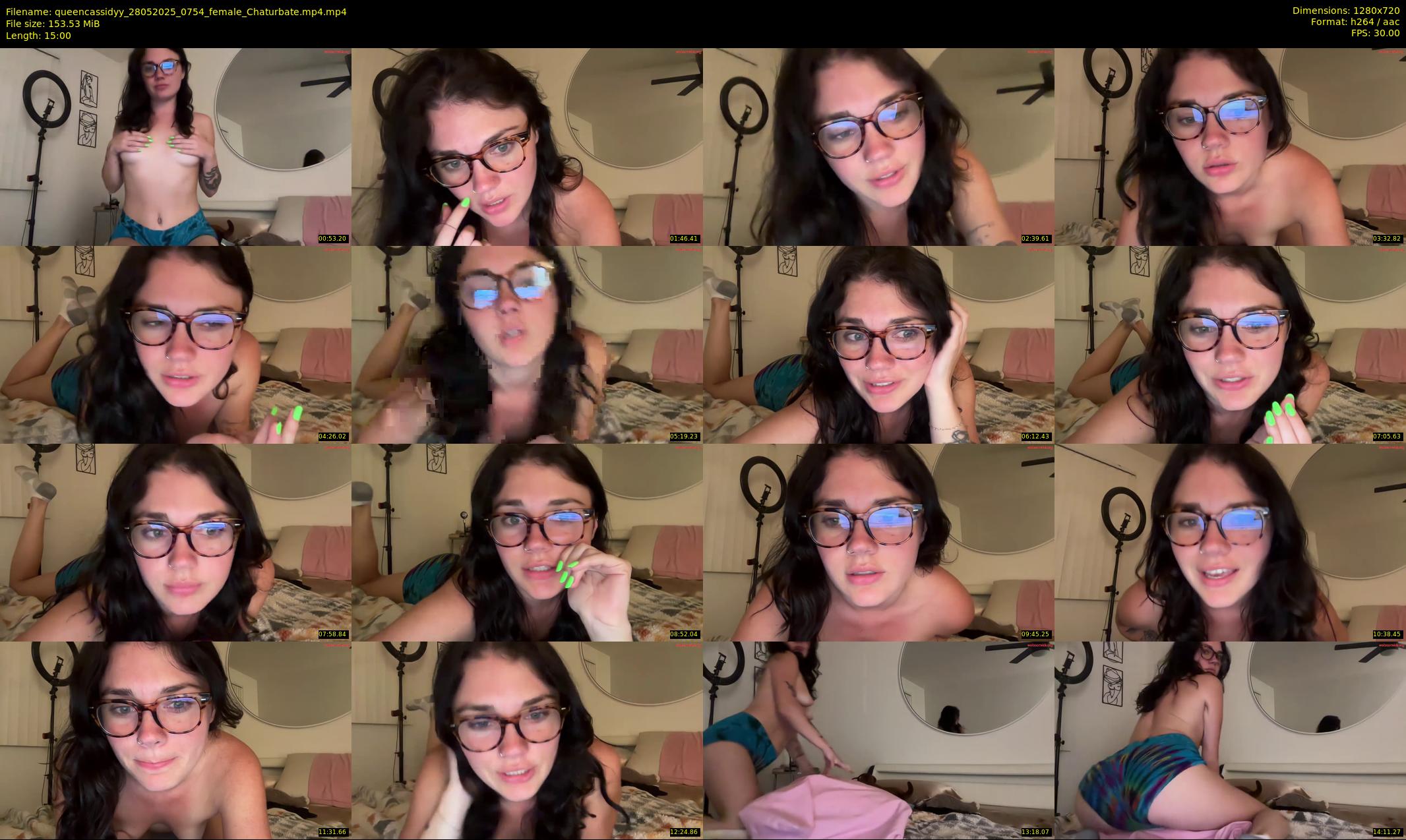 queencassidyy — 15 minute Chaturbate female cam show recording, 720p, May 28, 2025