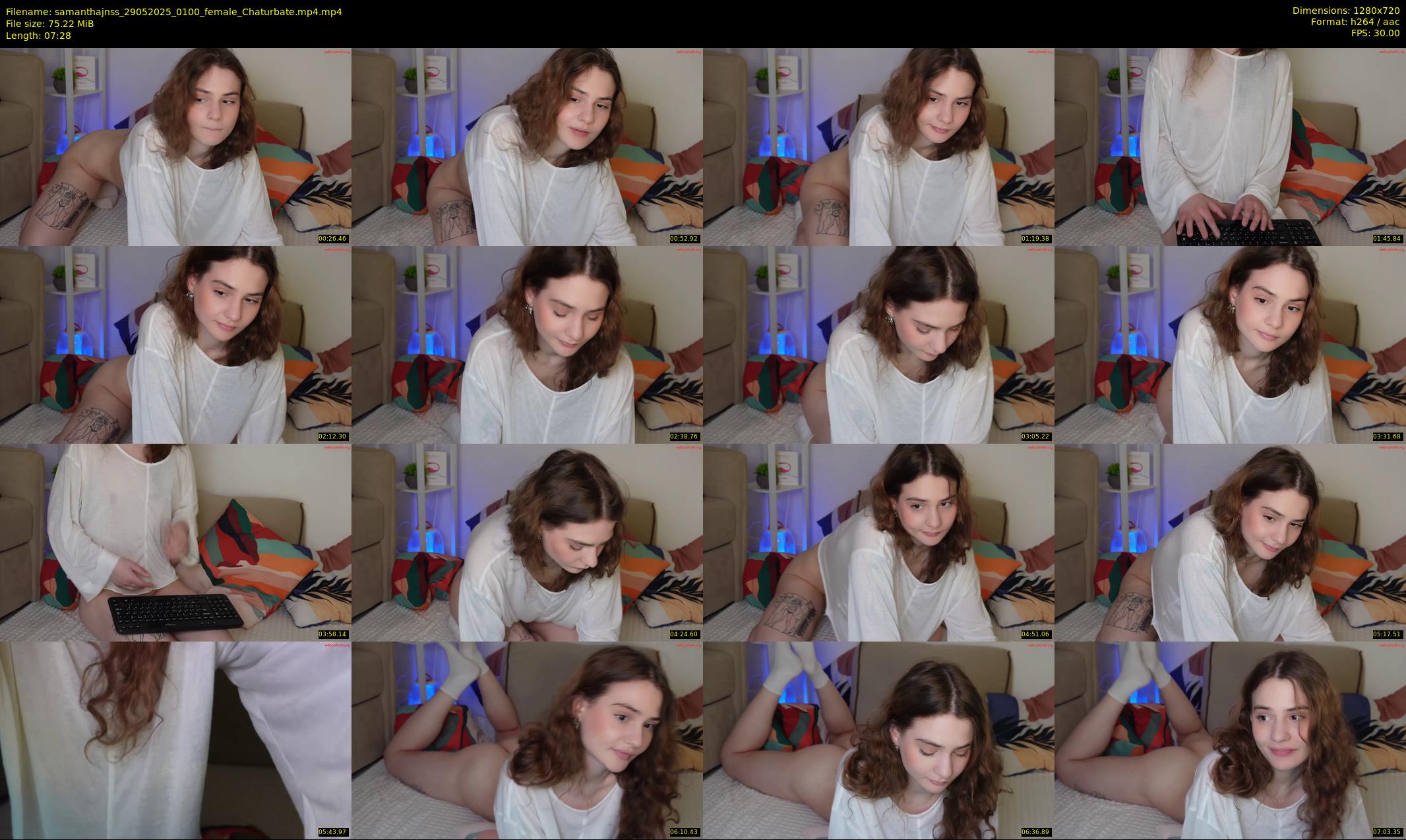 samanthajnss — 8 minute Chaturbate female cam show recording, 720p, May 29, 2025