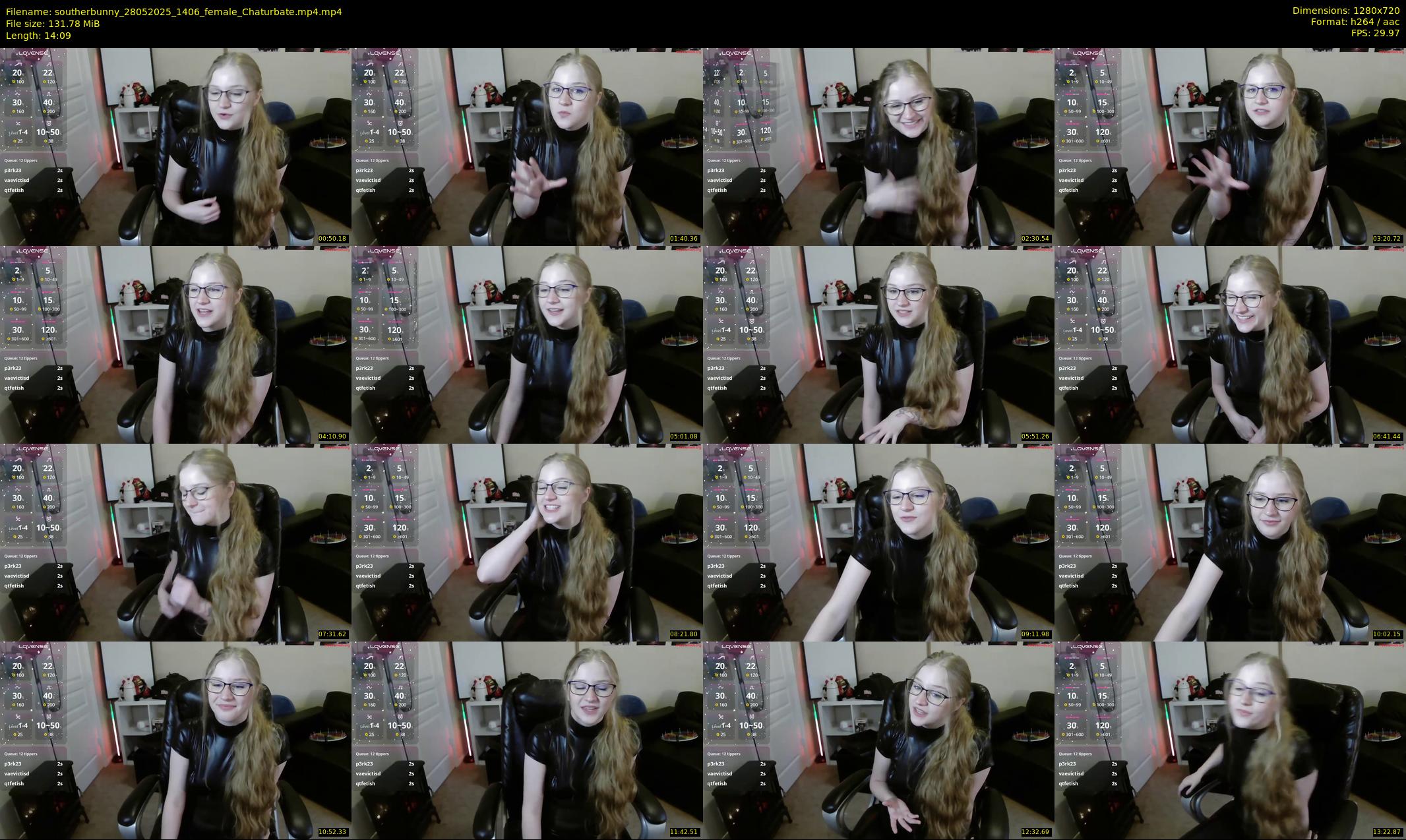 southerbunny — 15 minute Chaturbate female cam show recording, 720p, May 28, 2025