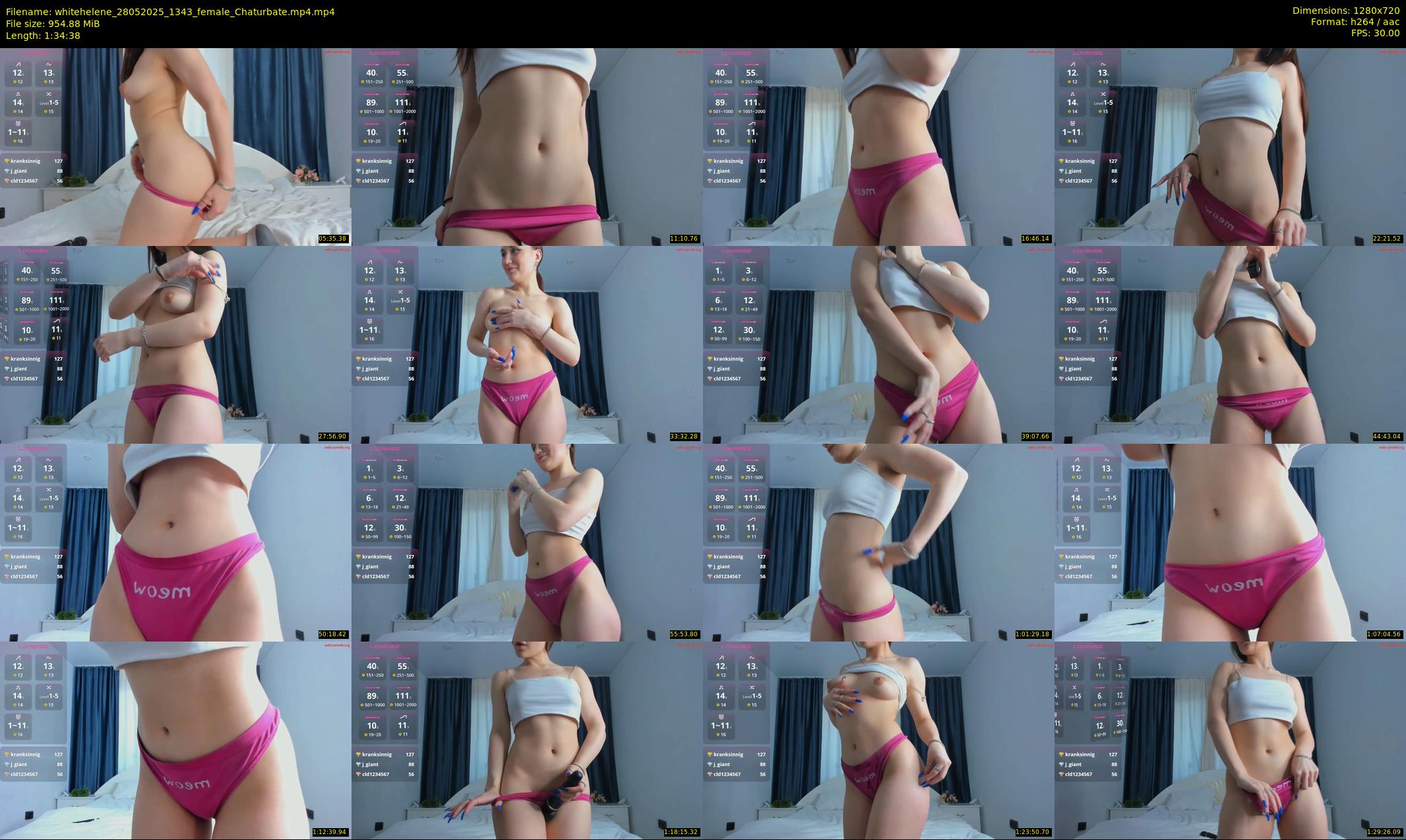 whitehelene — 95 minute Chaturbate female cam show recording, 720p, May 28, 2025