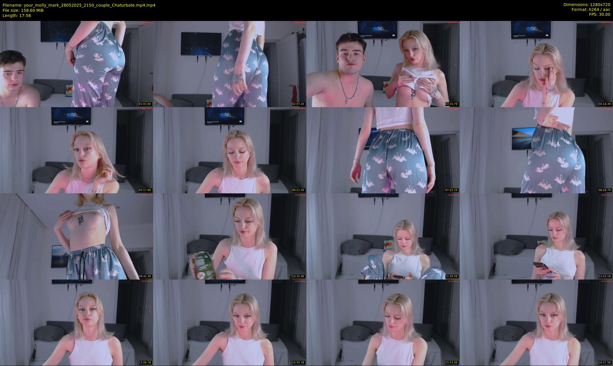 your_molly_mark — 18 minute Chaturbate couple cam show recording, 720p, May 28, 2025
