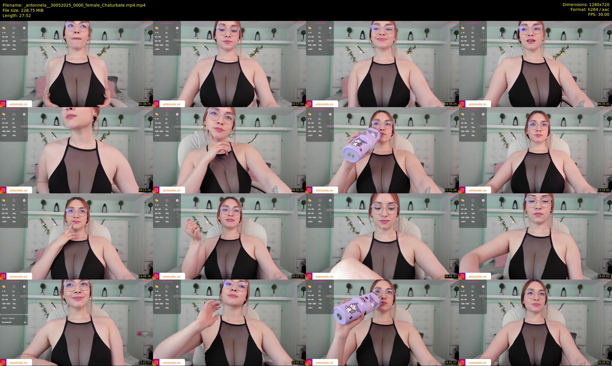 _antonnela_ — 28 minute Chaturbate female cam show recording, 720p, May 30, 2025