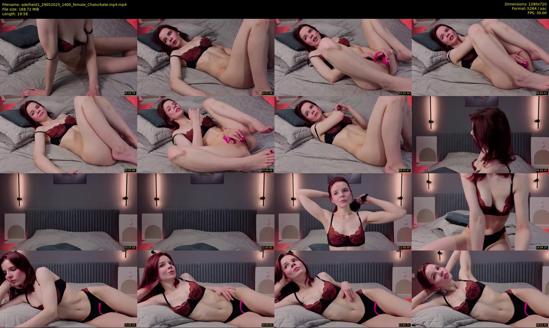 adelheid1 — 20 minute Chaturbate female cam show recording, 720p, May 29, 2025