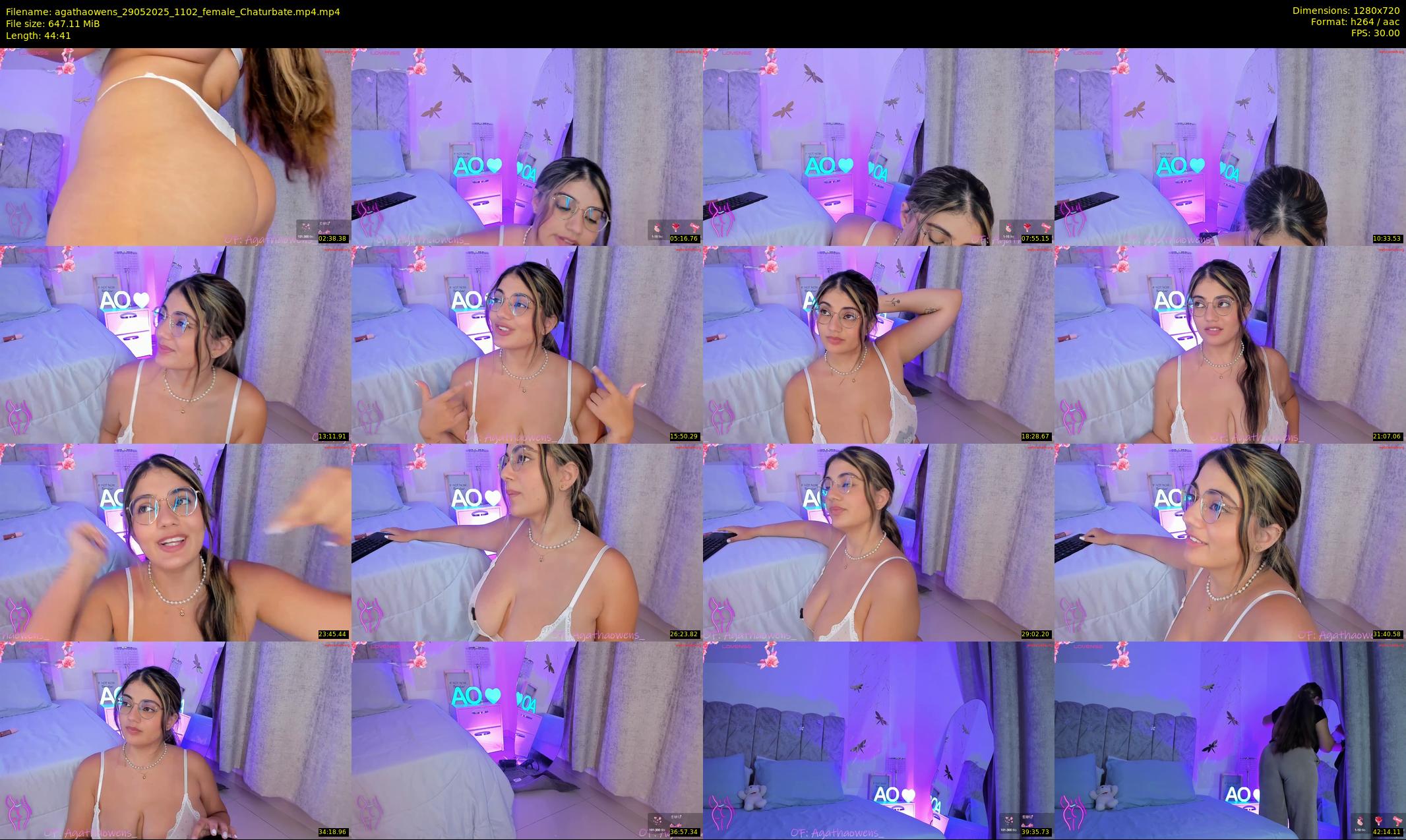 agathaowens — 45 minute Chaturbate female cam show recording, 720p, May 29, 2025