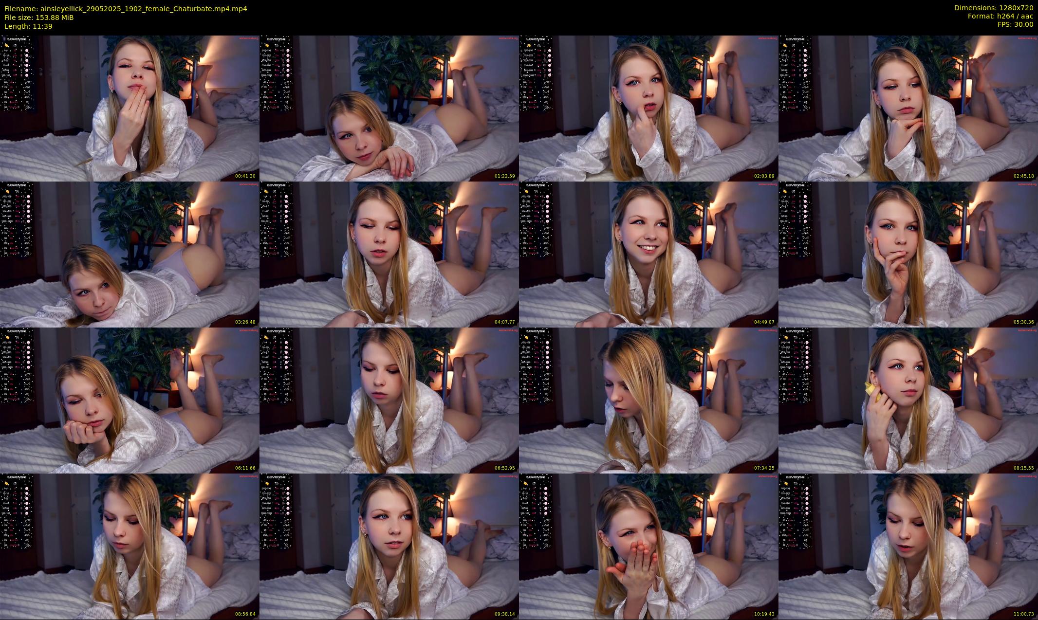 ainsleyellick — 12 minute Chaturbate female cam show recording, 720p, May 29, 2025