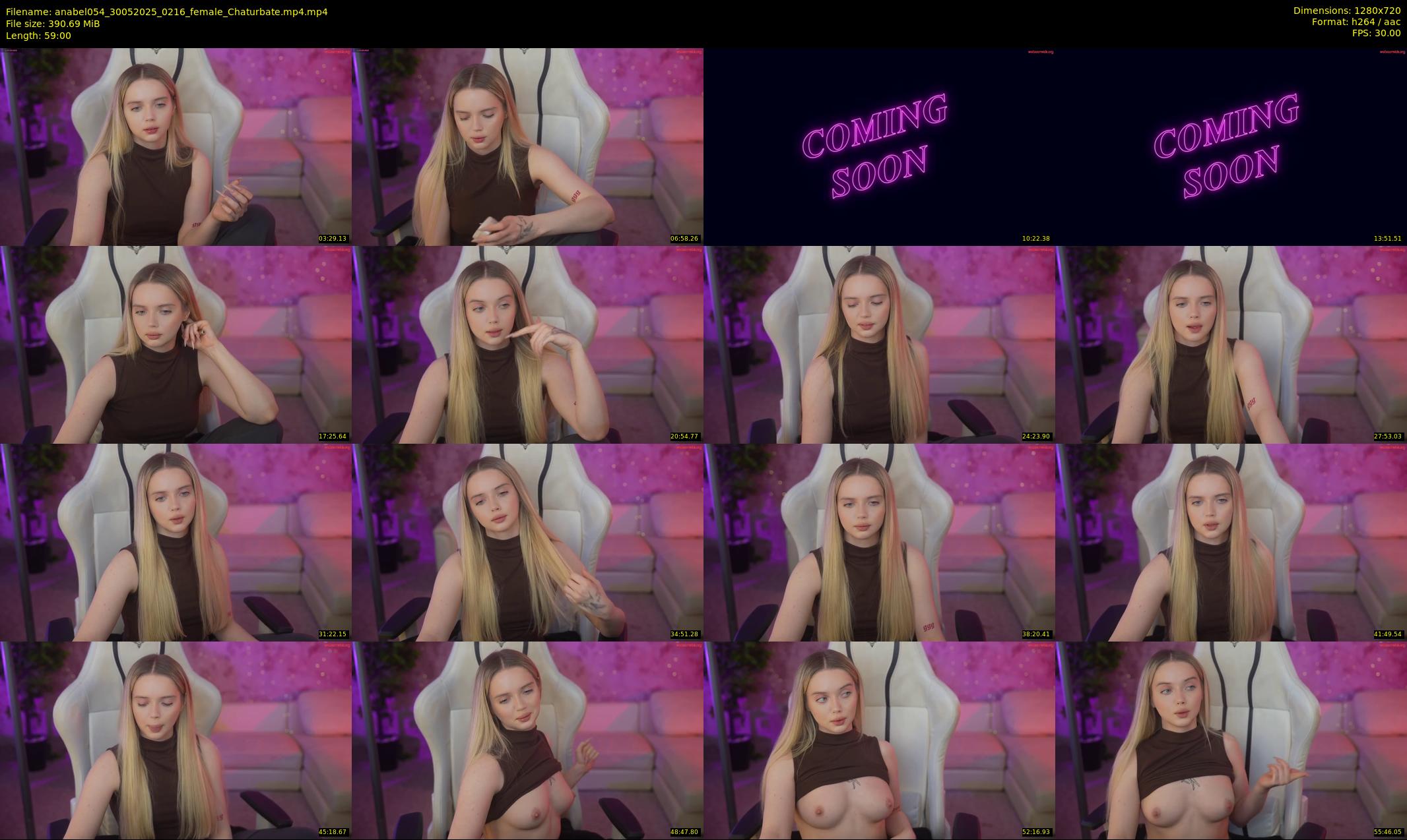 anabel054 — 59 minute Chaturbate female cam show recording, 720p, May 30, 2025