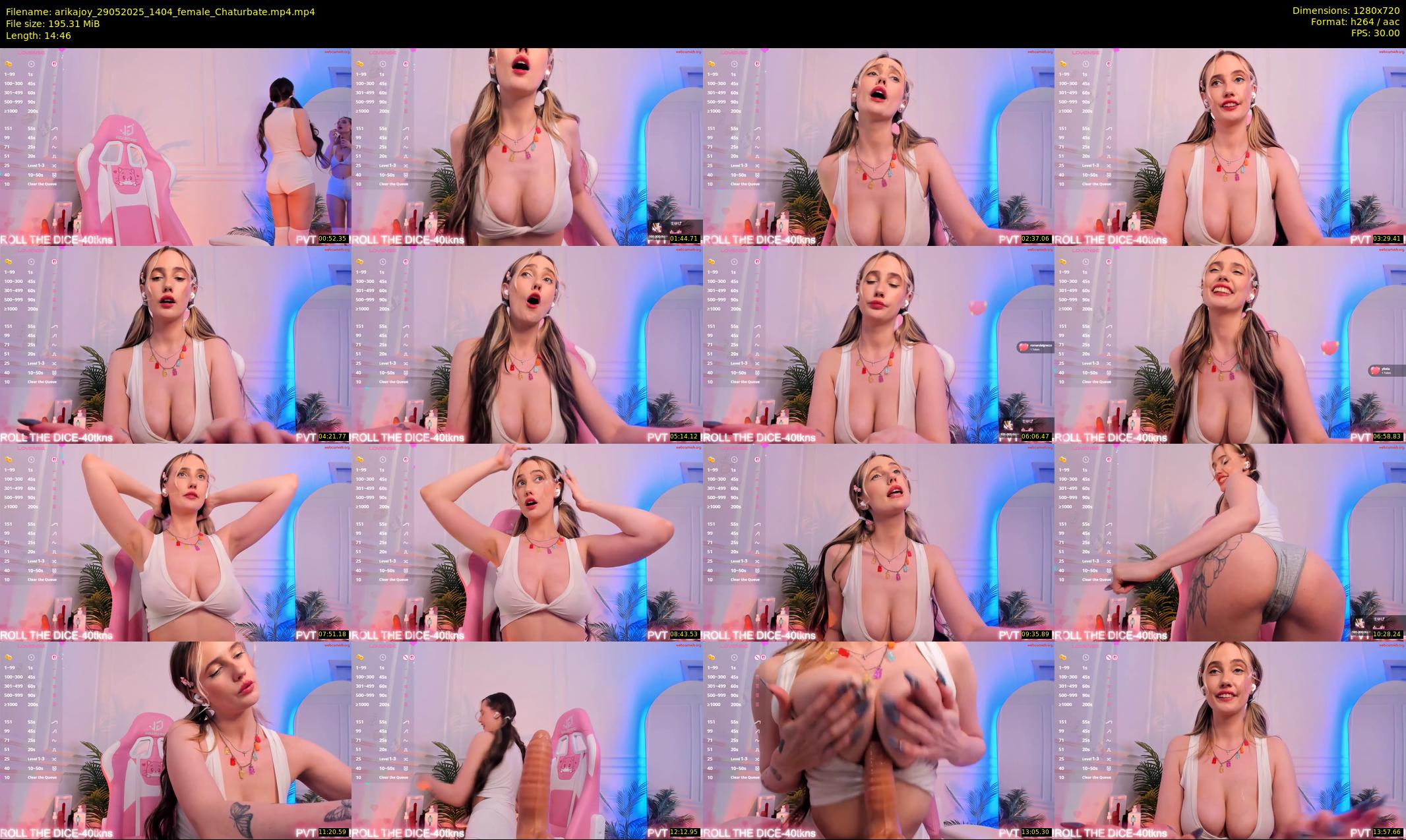 arikajoy — 15 minute Chaturbate female cam show recording, 720p, May 29, 2025