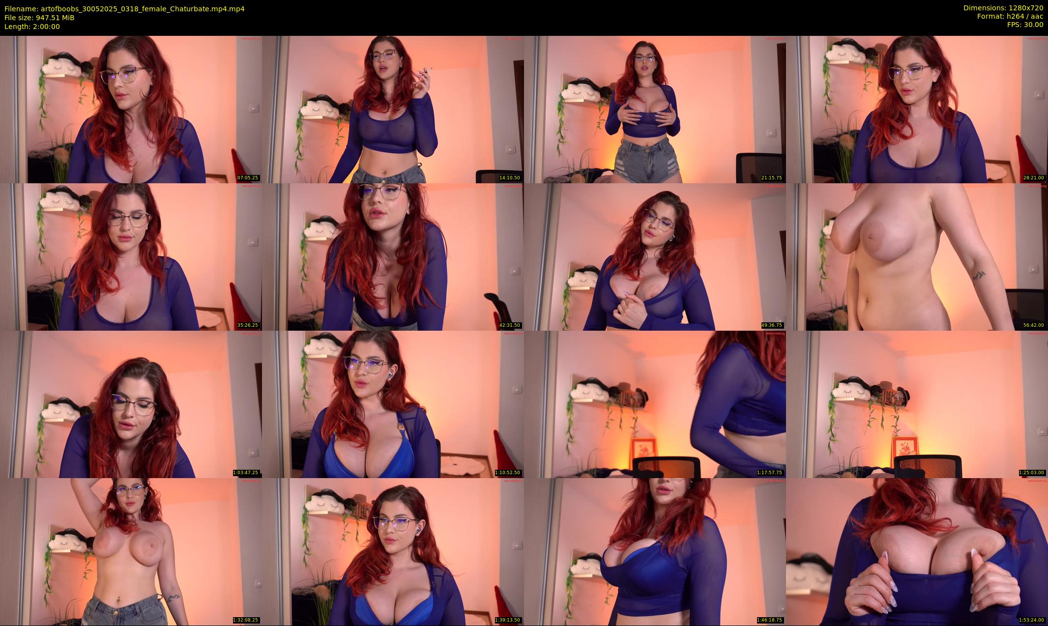 artofboobs — 120 minute Chaturbate female cam show recording, 720p, May 30, 2025