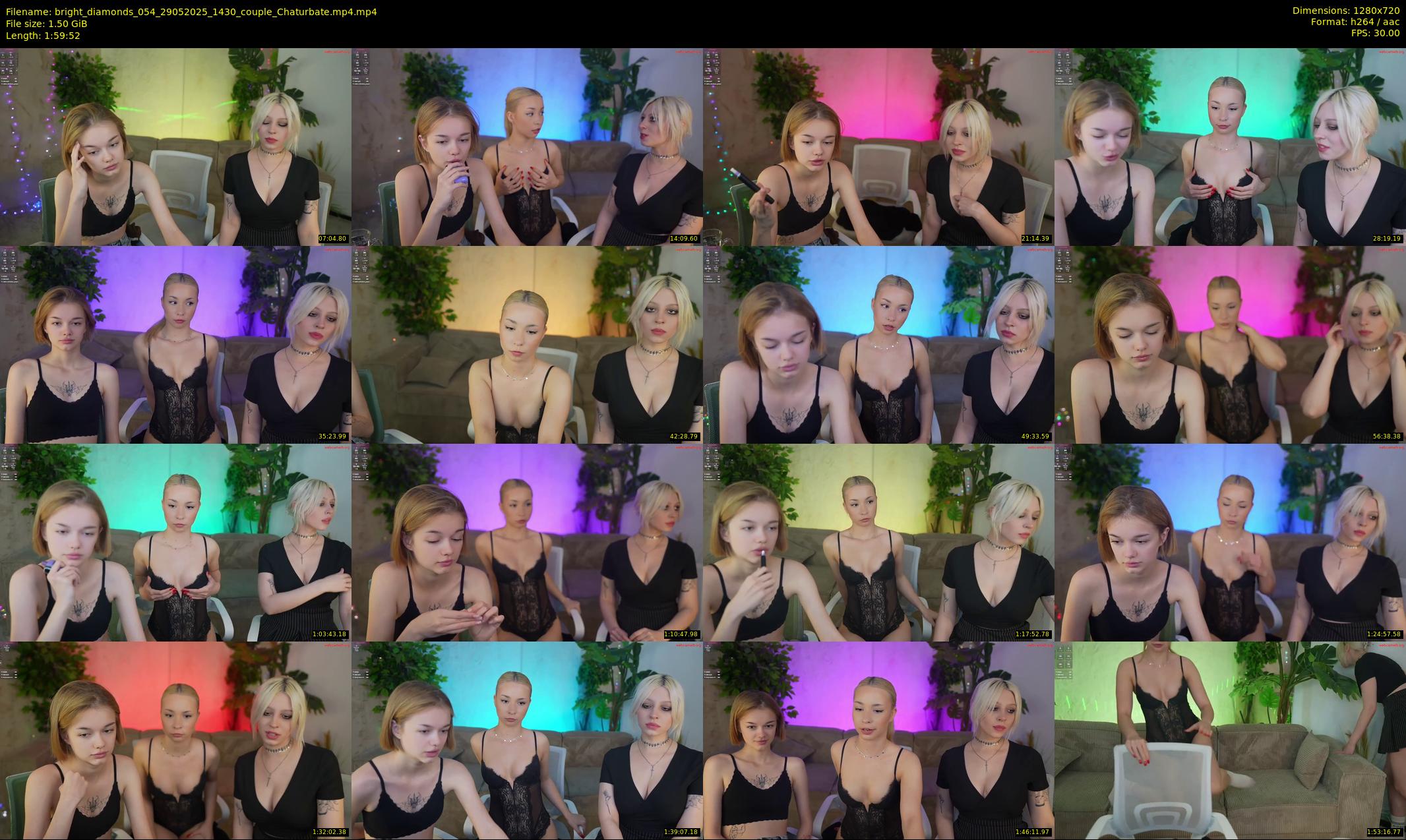 bright_diamonds_054 — 120 minute Chaturbate couple cam show recording, 720p, May 29, 2025