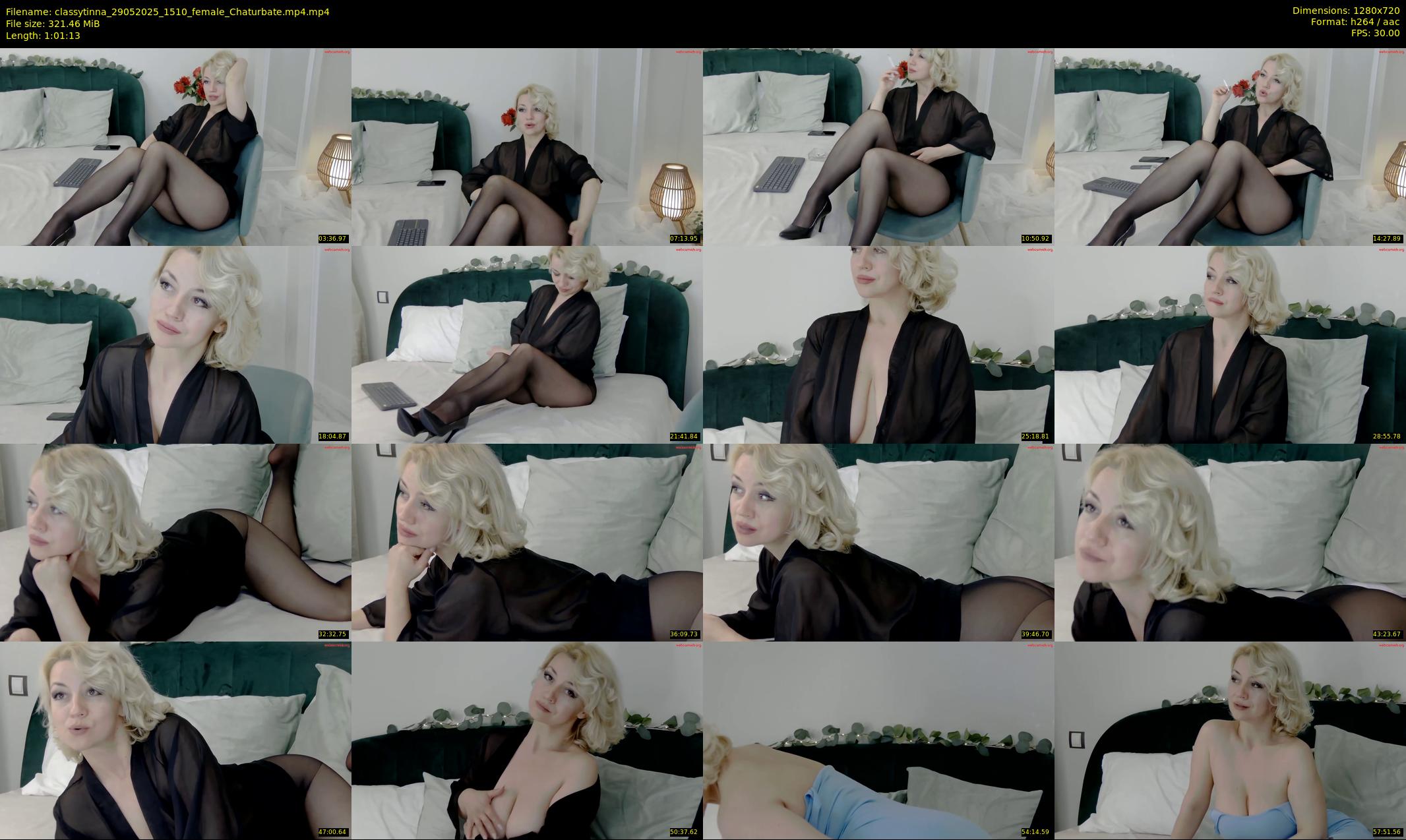 classytinna — 62 minute Chaturbate female cam show recording, 720p, May 29, 2025