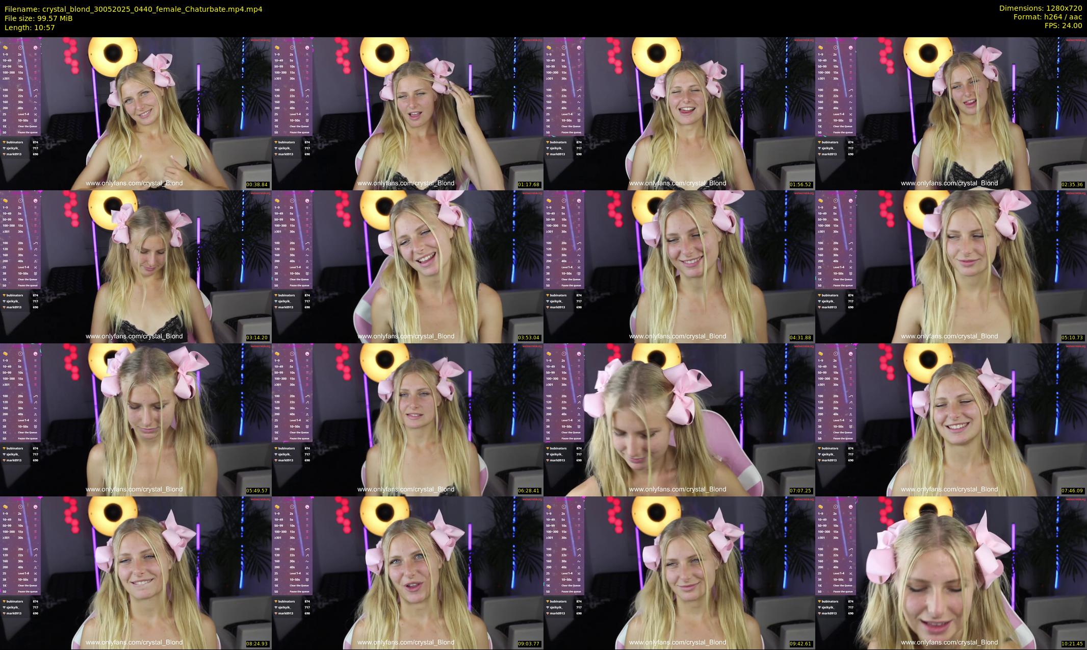 crystal_blond — 11 minute Chaturbate female cam show recording, 720p, May 30, 2025