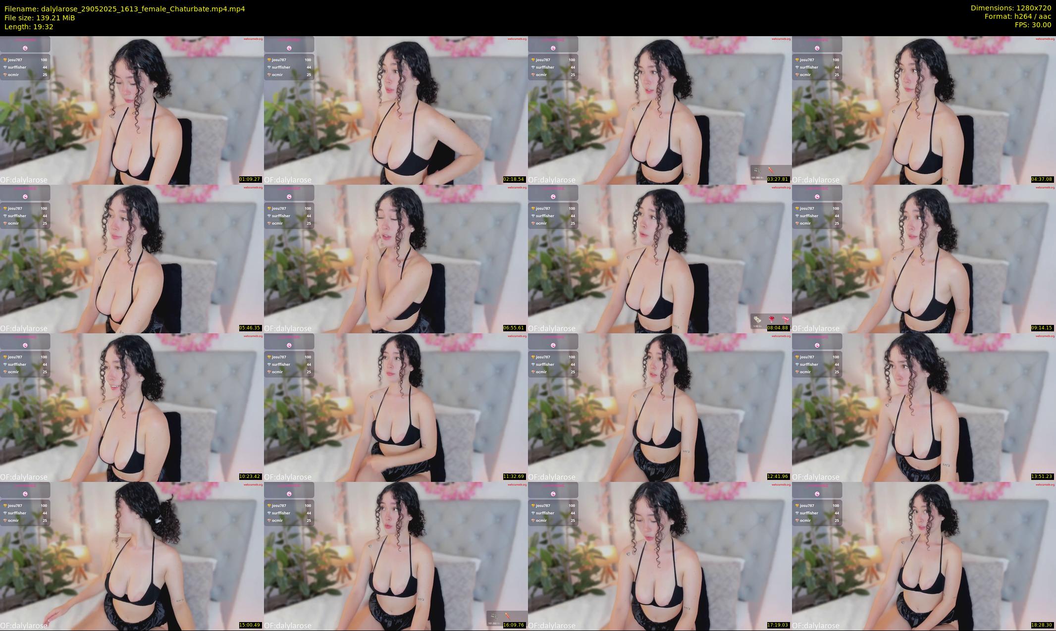 dalylarose — 20 minute Chaturbate female cam show recording, 720p, May 29, 2025