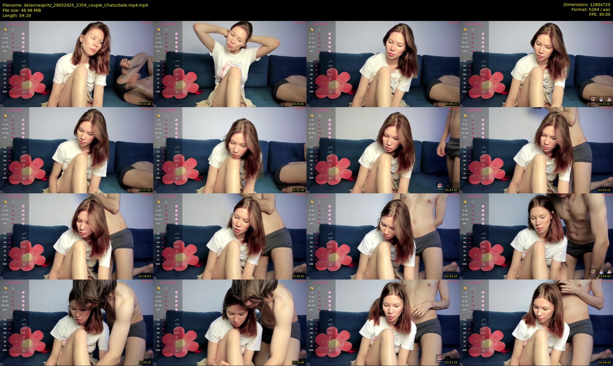 delannaspritz — 5 minute Chaturbate couple cam show recording, 720p, May 29, 2025