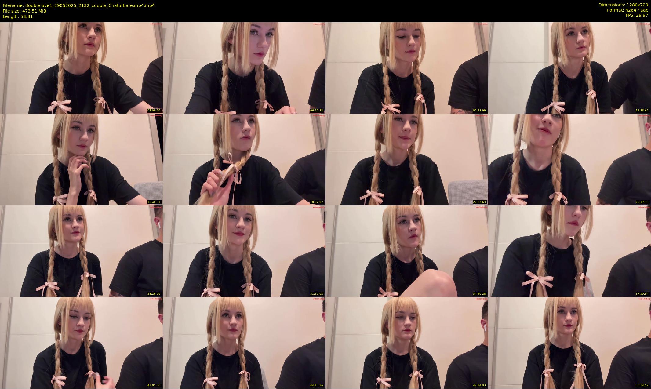 doublelove1 — 54 minute Chaturbate couple cam show recording, 720p, May 29, 2025