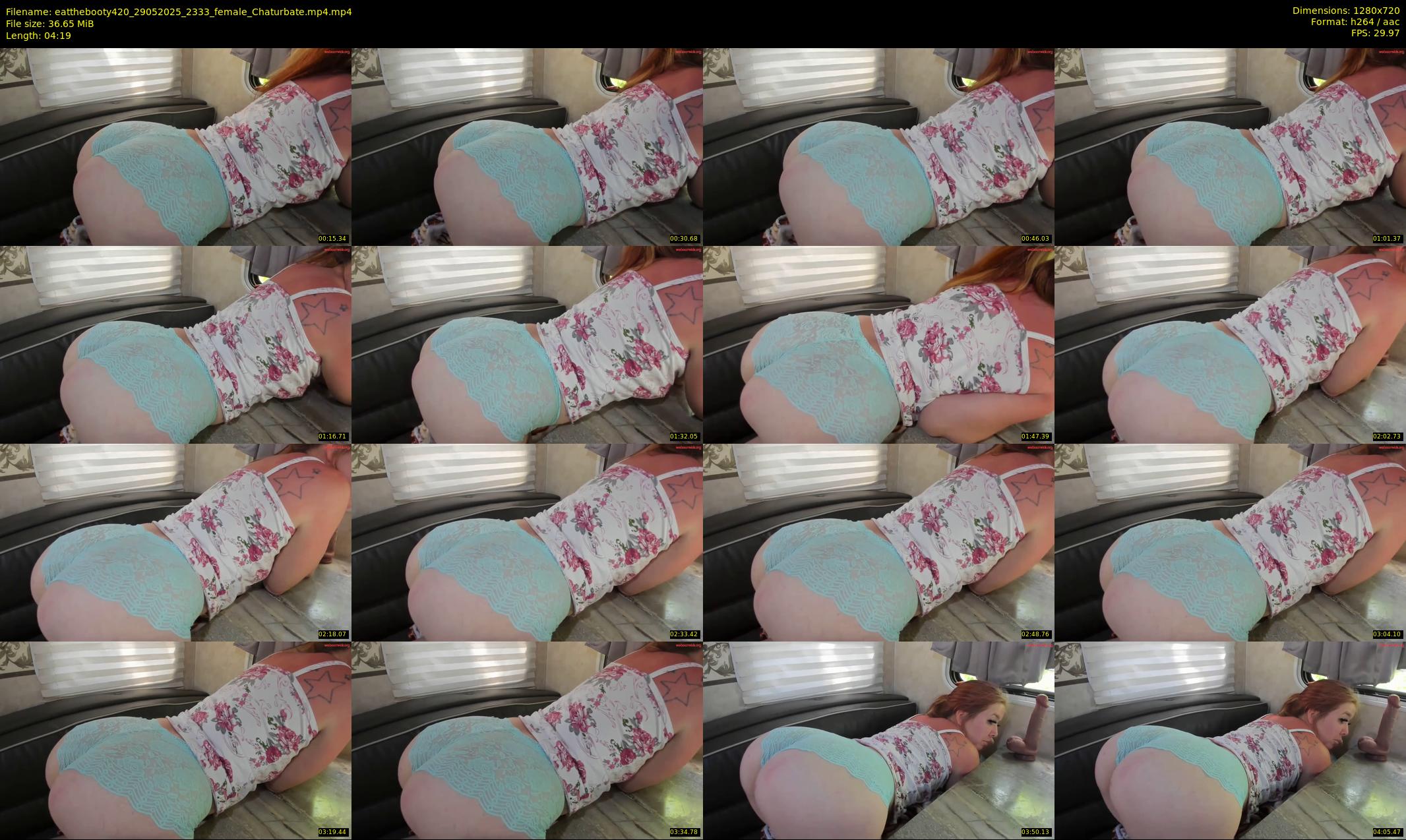 eatthebooty420 — 5 minute Chaturbate female cam show recording, 720p, May 29, 2025