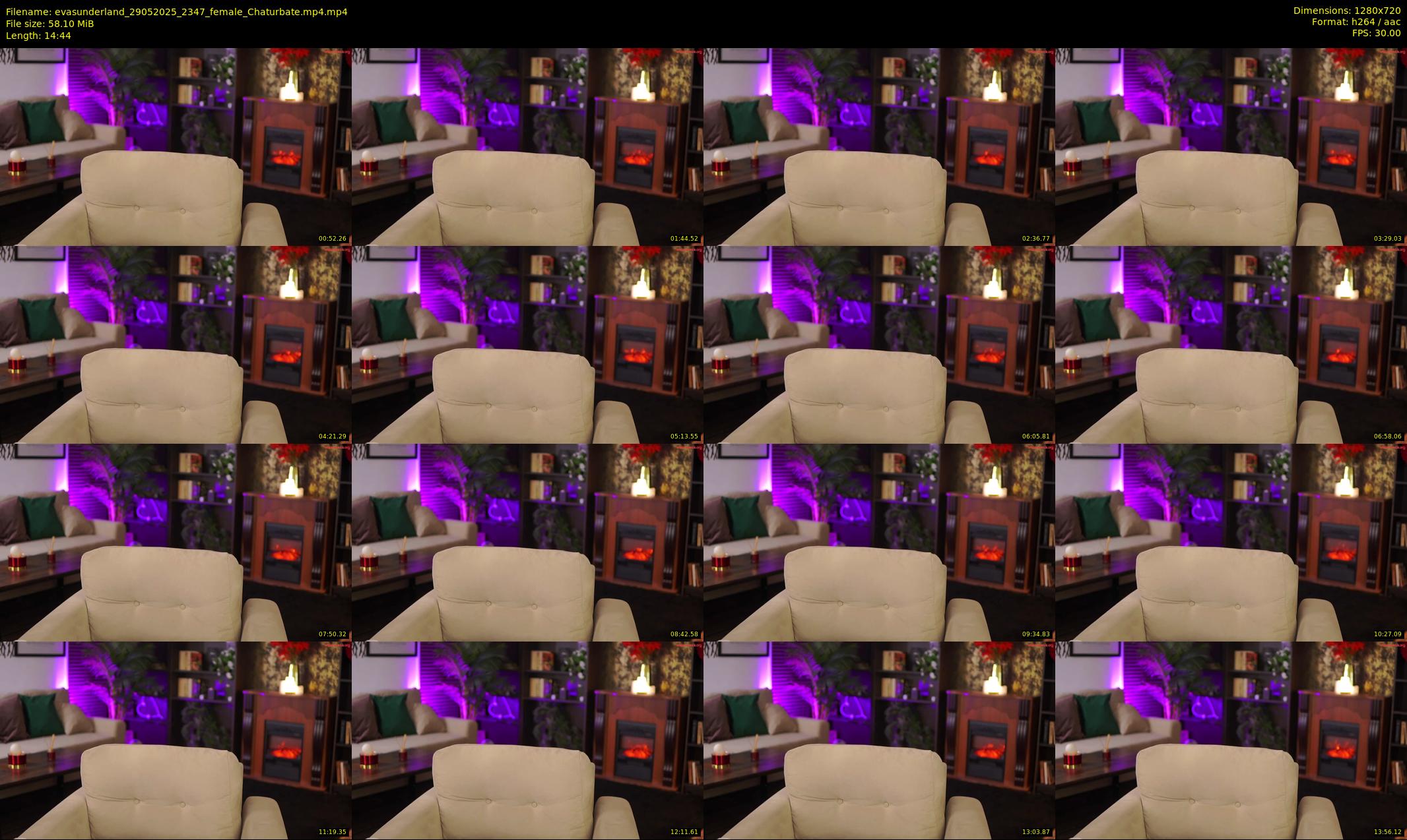 evasunderland — 15 minute Chaturbate female cam show recording, 720p, May 29, 2025
