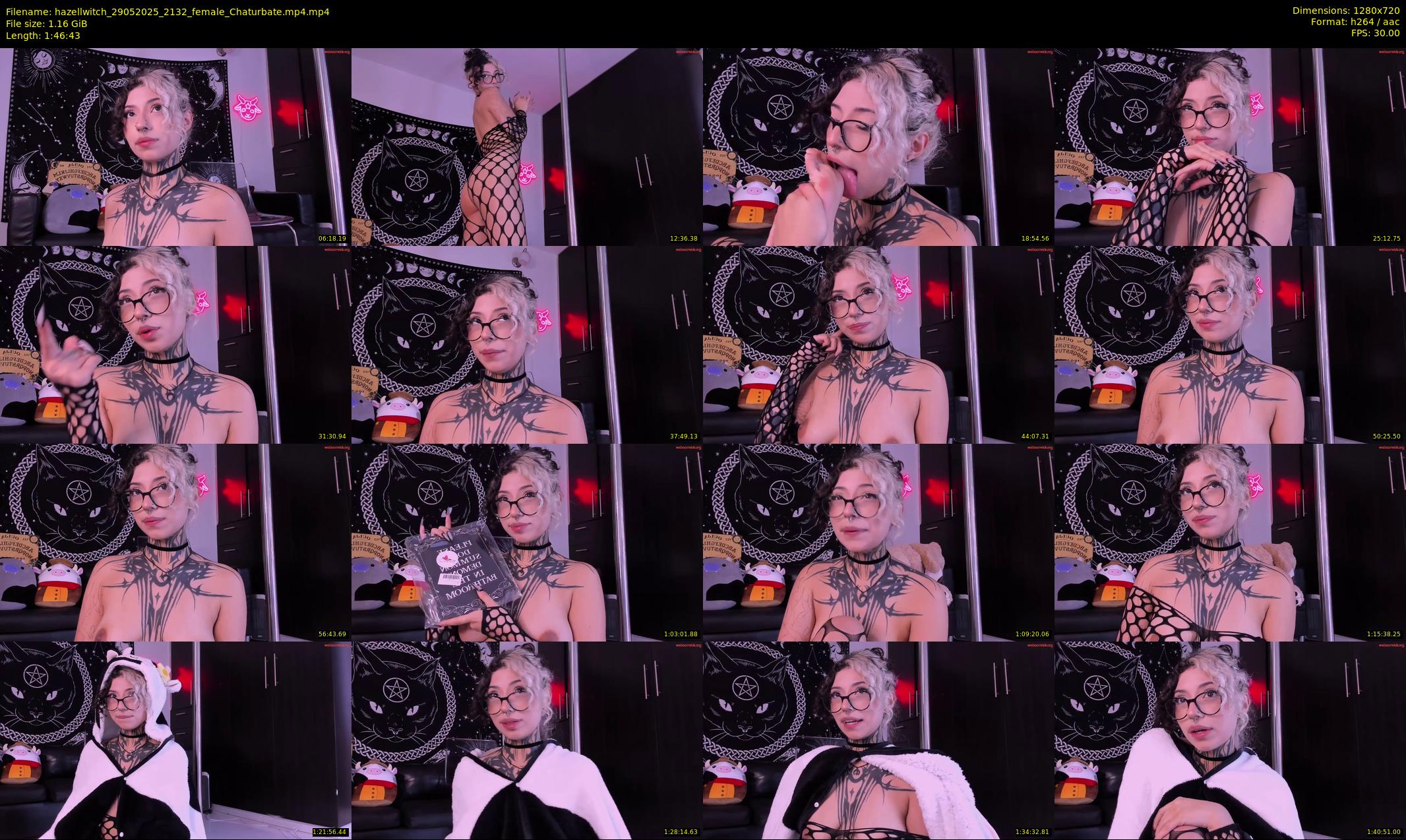 hazellwitch — 107 minute Chaturbate female cam show recording, 720p, May 29, 2025