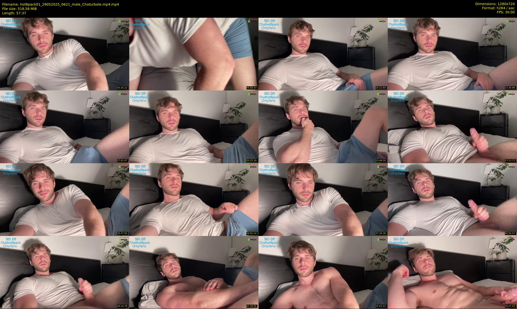 hot8pack01 — 58 minute Chaturbate male cam show recording, 720p, May 29, 2025