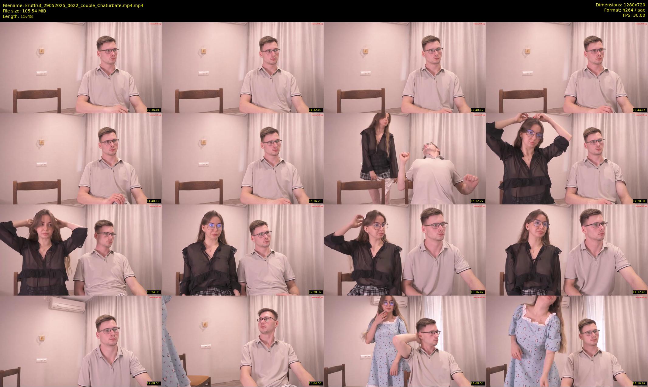 krutfrut — 16 minute Chaturbate couple cam show recording, 720p, May 29, 2025