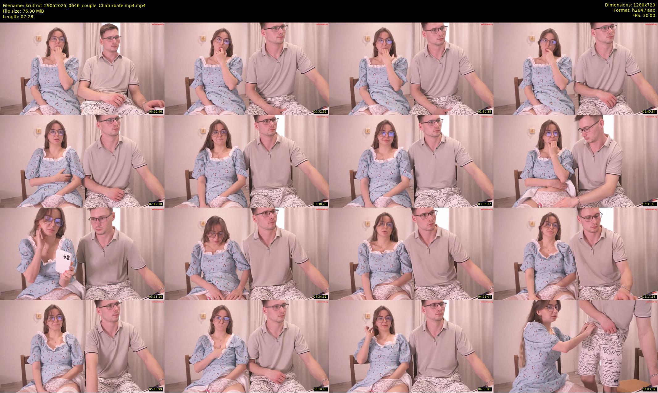 krutfrut — 8 minute Chaturbate couple cam show recording, 720p, May 29, 2025