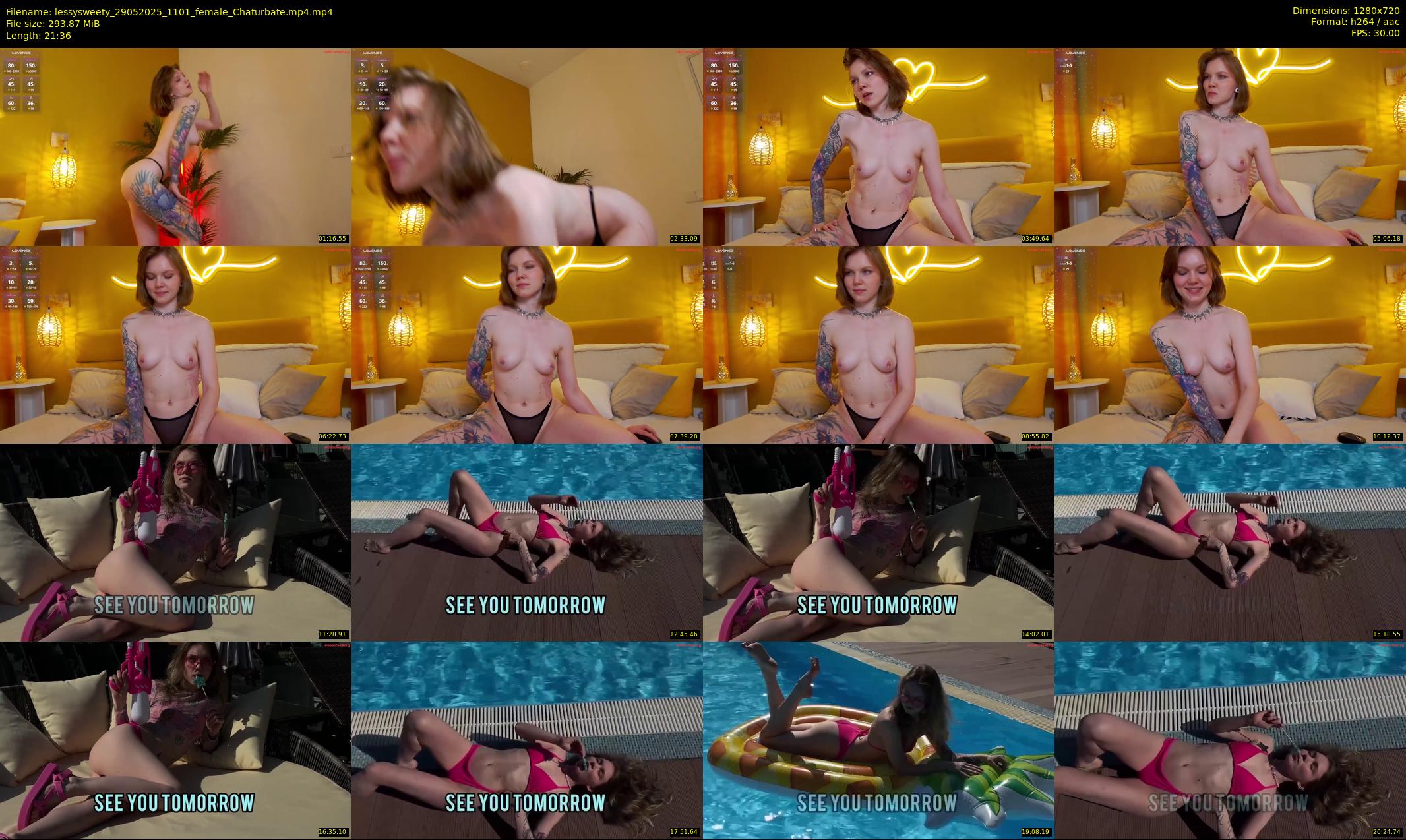 lessysweety — 22 minute Chaturbate female cam show recording, 720p, May 29, 2025