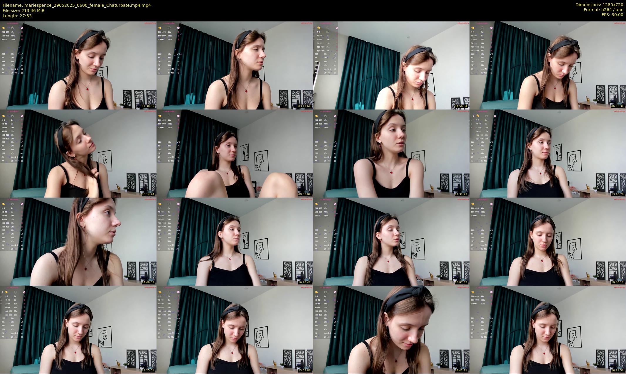 mariespence — 28 minute Chaturbate female cam show recording, 720p, May 29, 2025