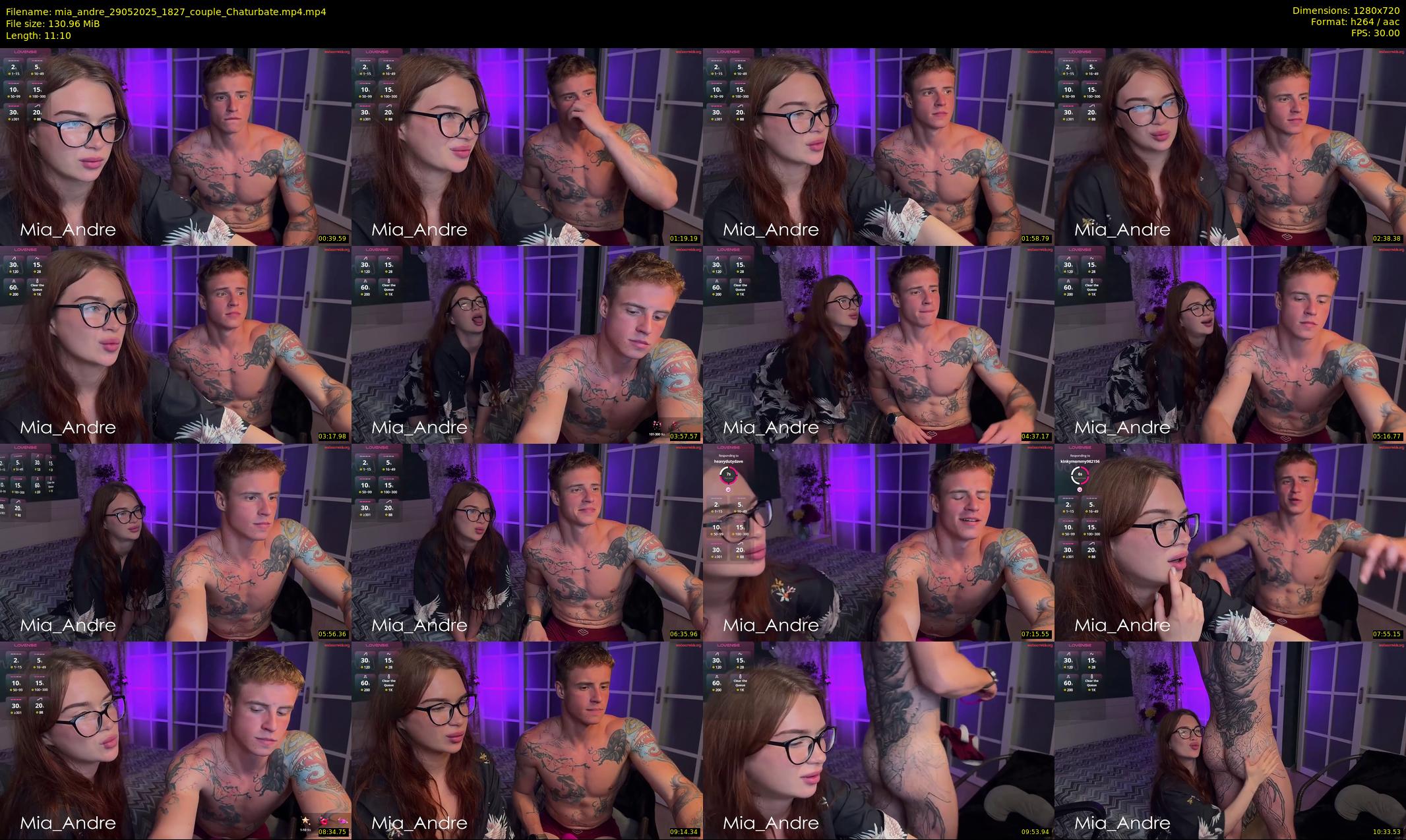 mia_andre — 12 minute Chaturbate couple cam show recording, 720p, May 29, 2025