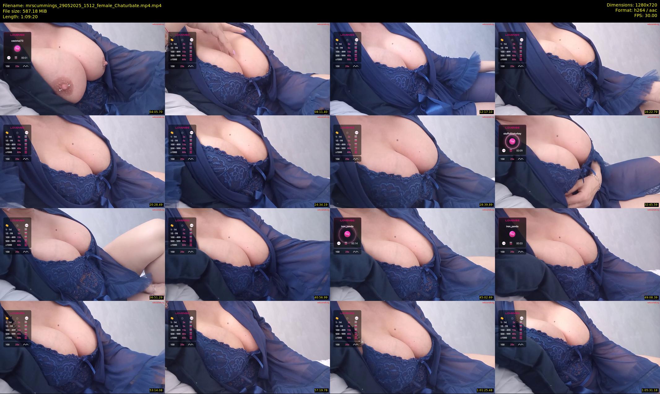 mrscummings — 70 minute Chaturbate female cam show recording, 720p, May 29, 2025