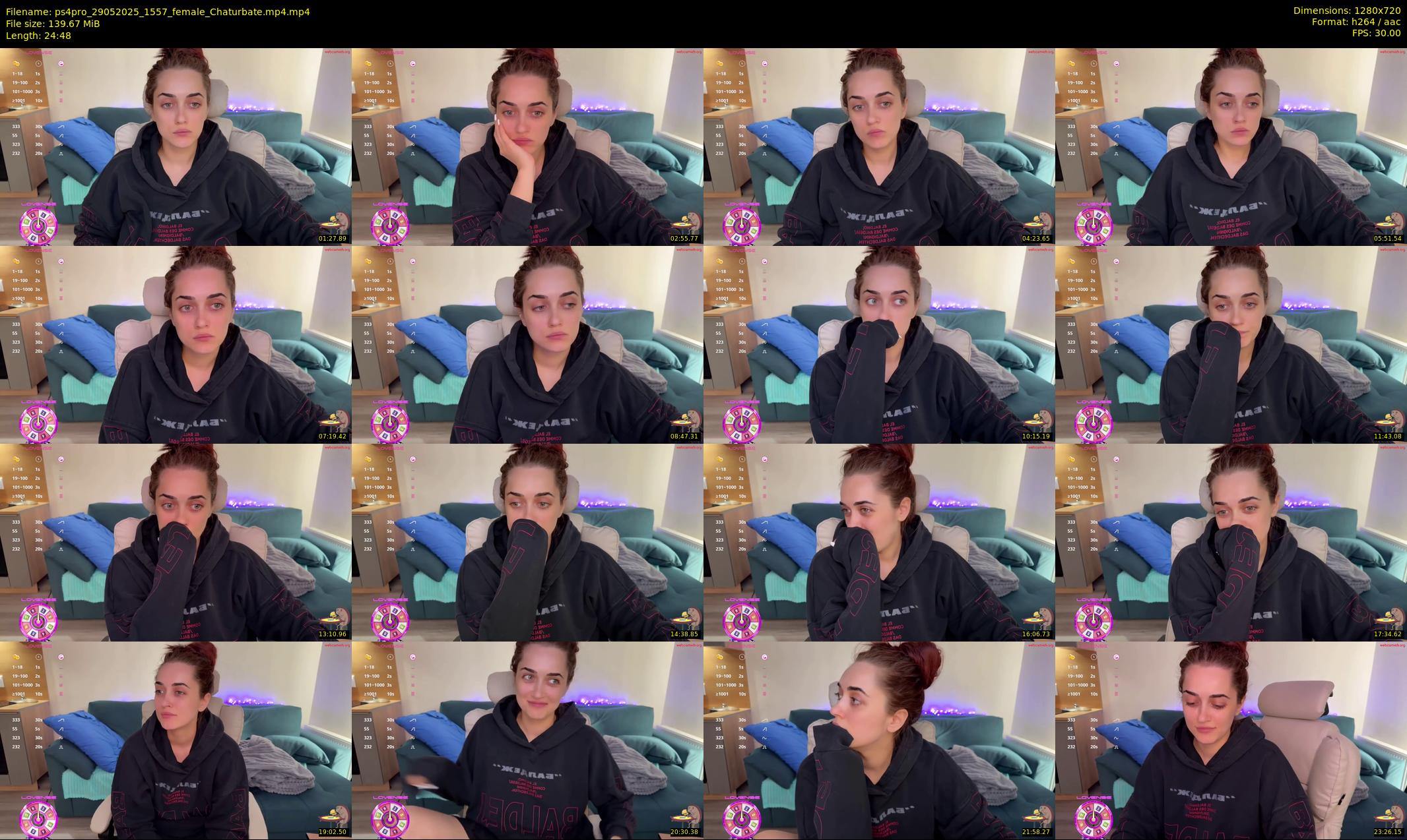 ps4pro — 25 minute Chaturbate female cam show recording, 720p, May 29, 2025