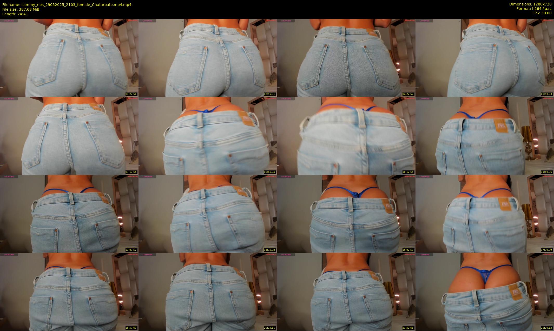 sammy_rios — 25 minute Chaturbate female cam show recording, 720p, May 29, 2025
