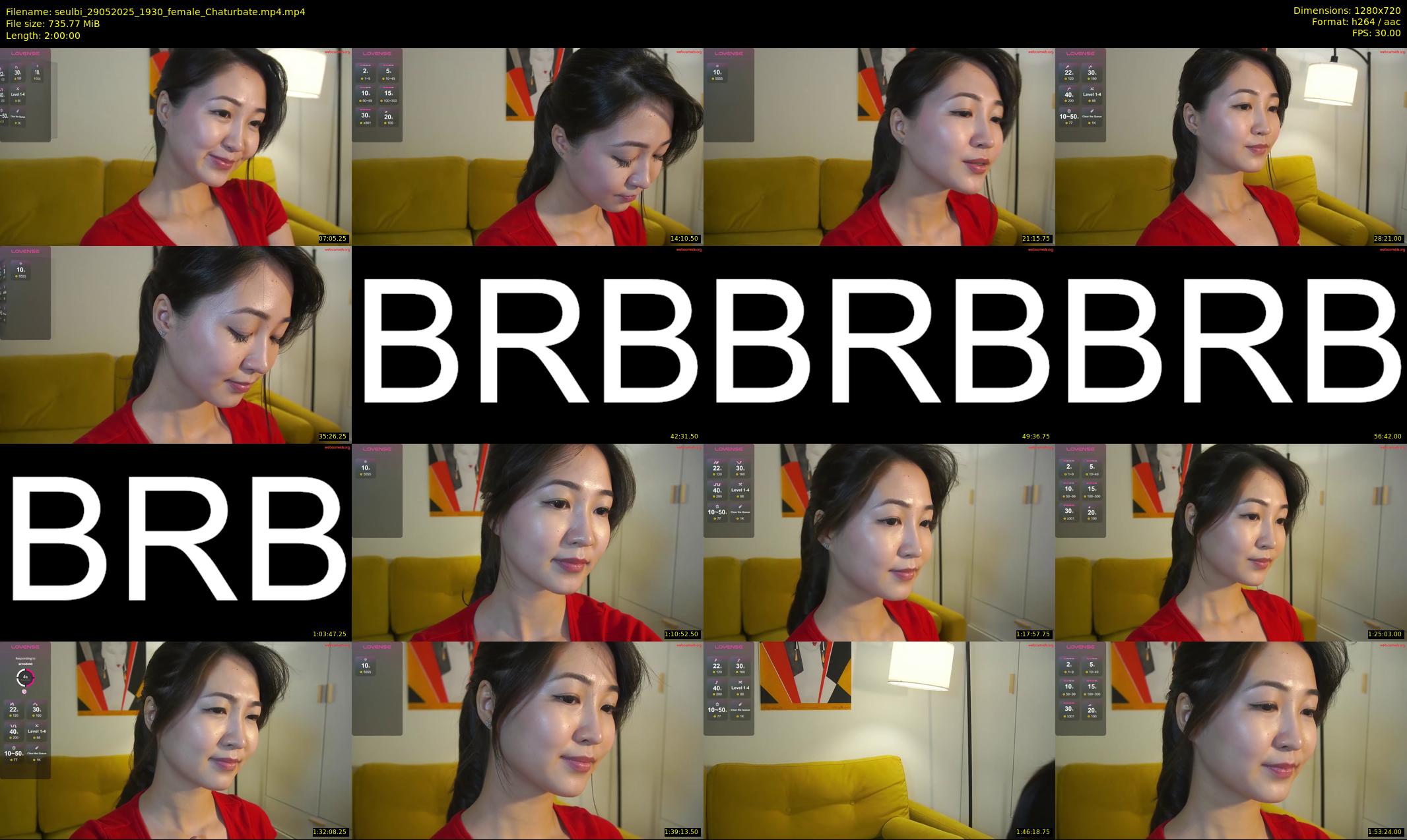 seulbi — 120 minute Chaturbate female cam show recording, 720p, May 29, 2025