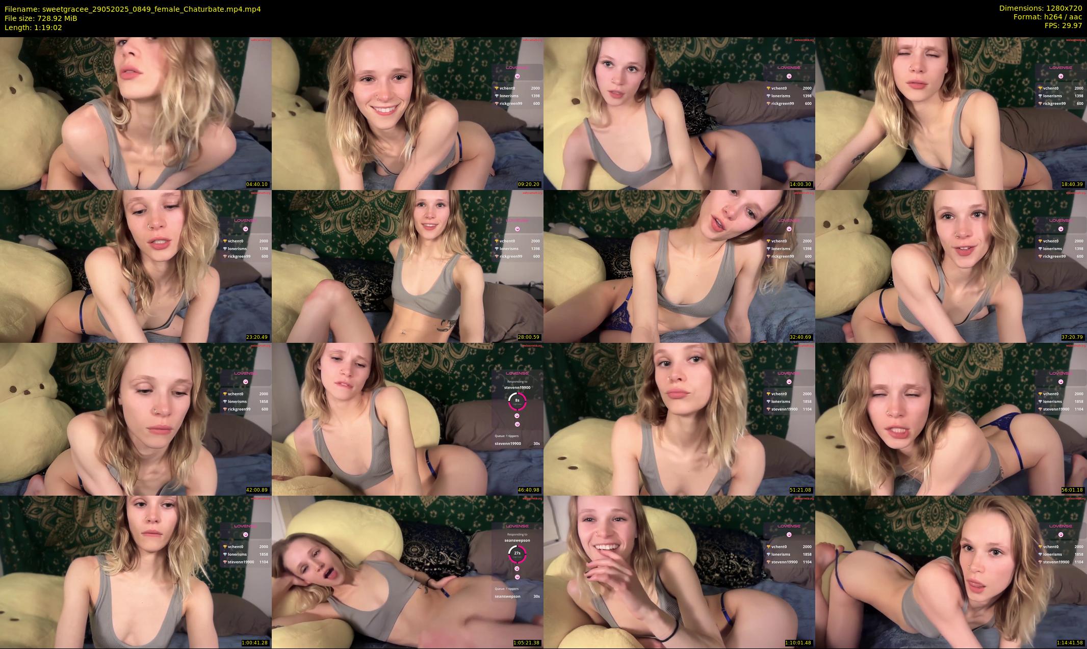 sweetgracee — 80 minute Chaturbate female cam show recording, 720p, May 29, 2025