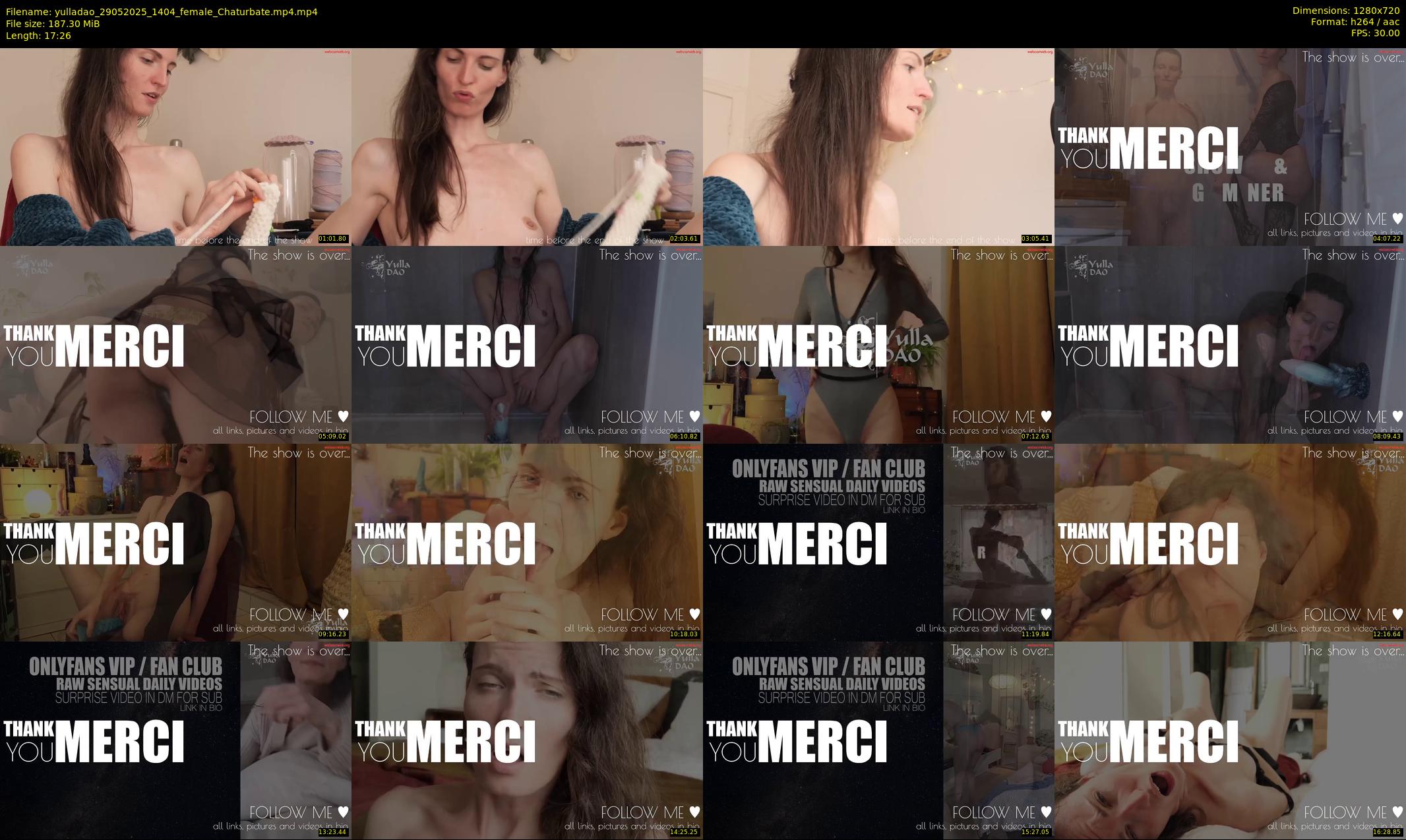 yulladao — 18 minute Chaturbate female cam show recording, 720p, May 29, 2025
