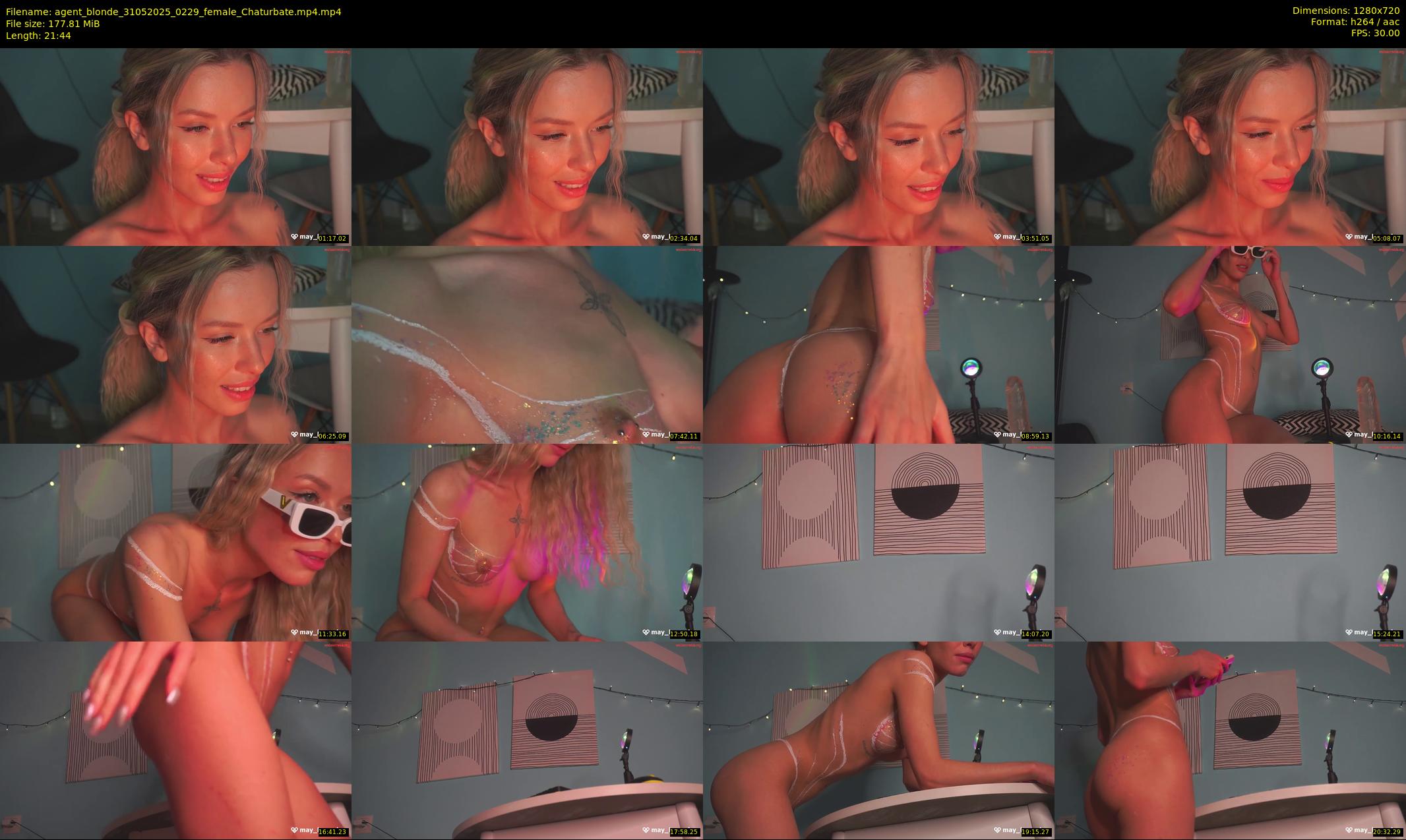 agent_blonde — 22 minute Chaturbate female cam show recording, 720p, May 31, 2025
