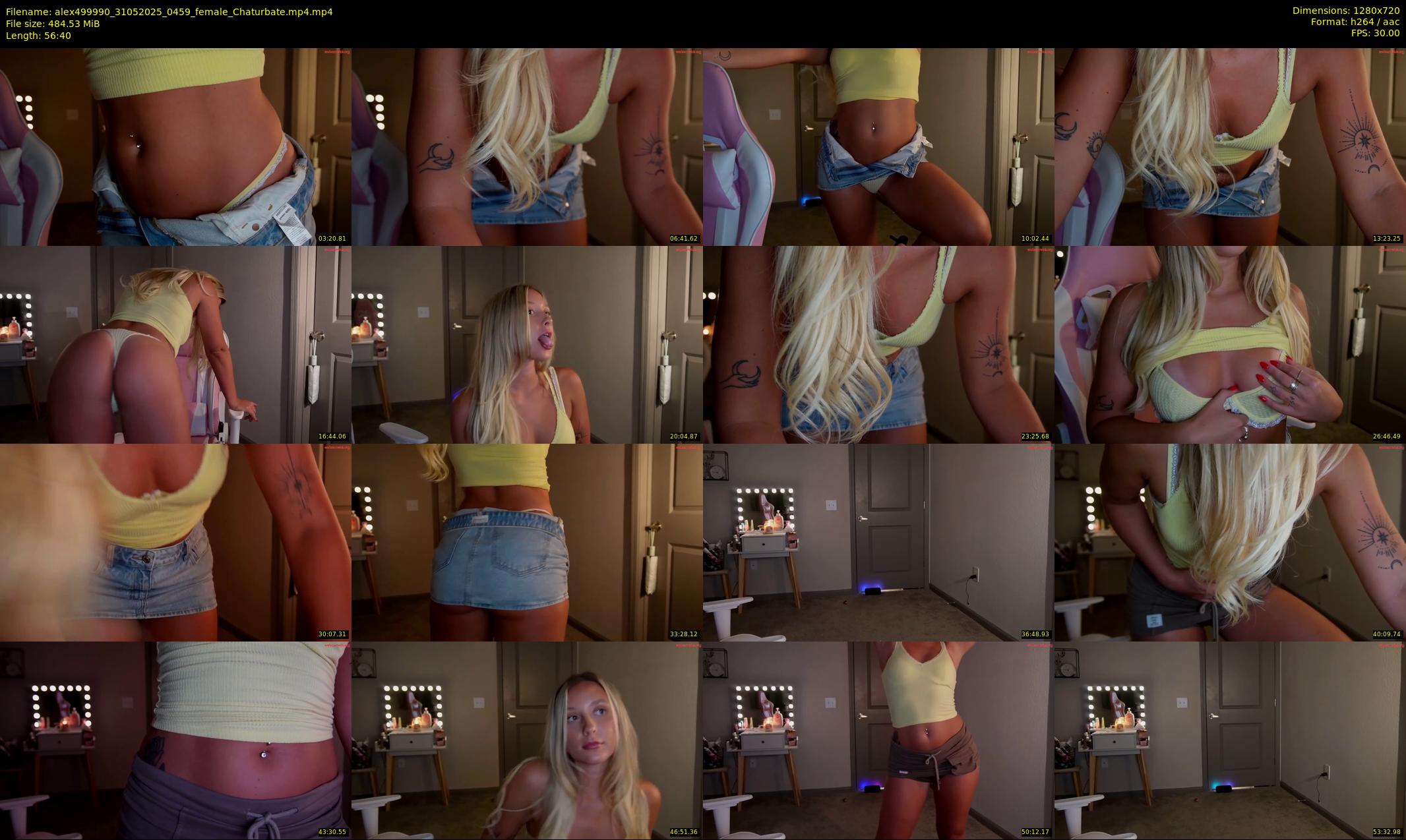 alex499990 — 57 minute Chaturbate female cam show recording, 720p, May 31, 2025
