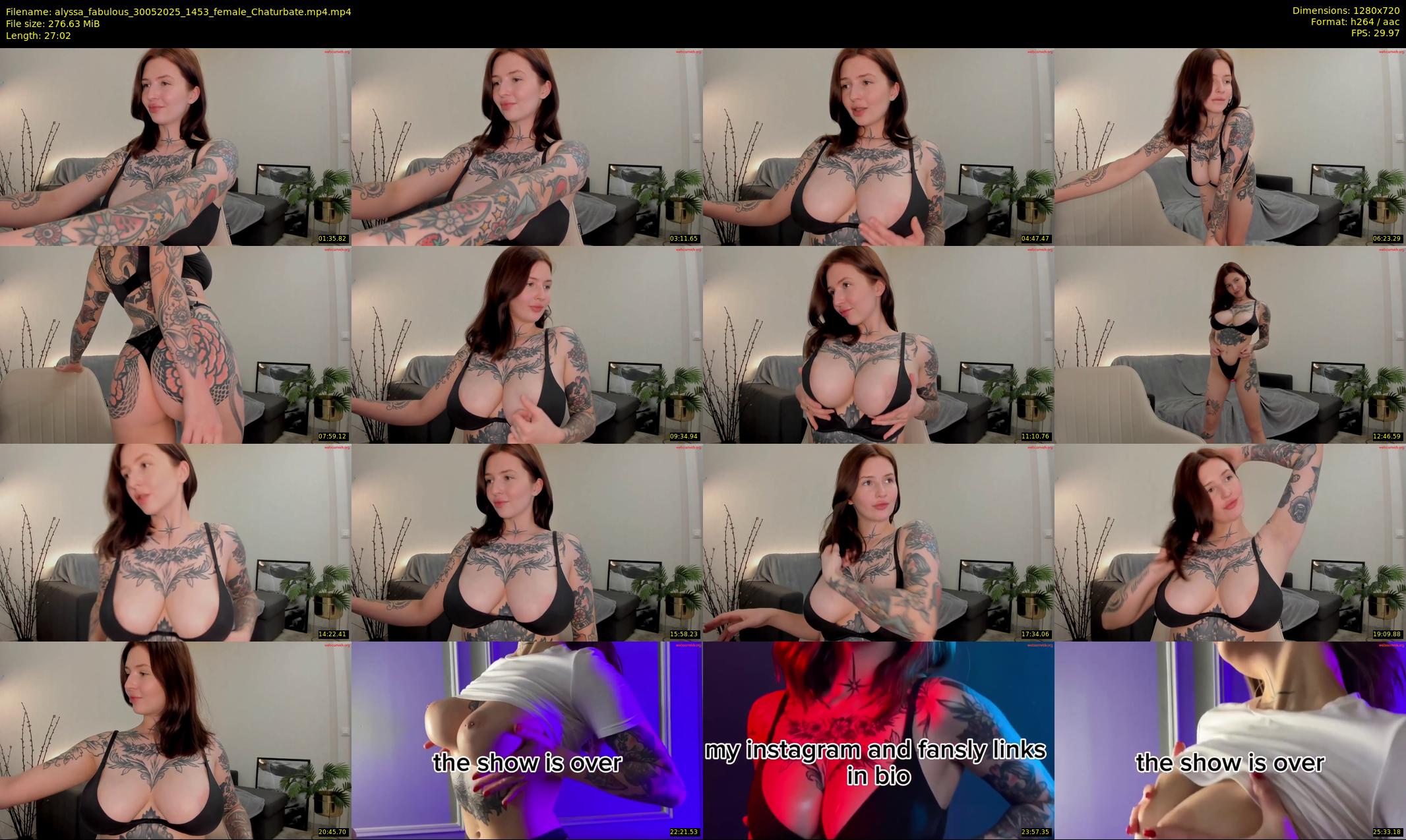 alyssa_fabulous — 28 minute Chaturbate female cam show recording, 720p, May 30, 2025