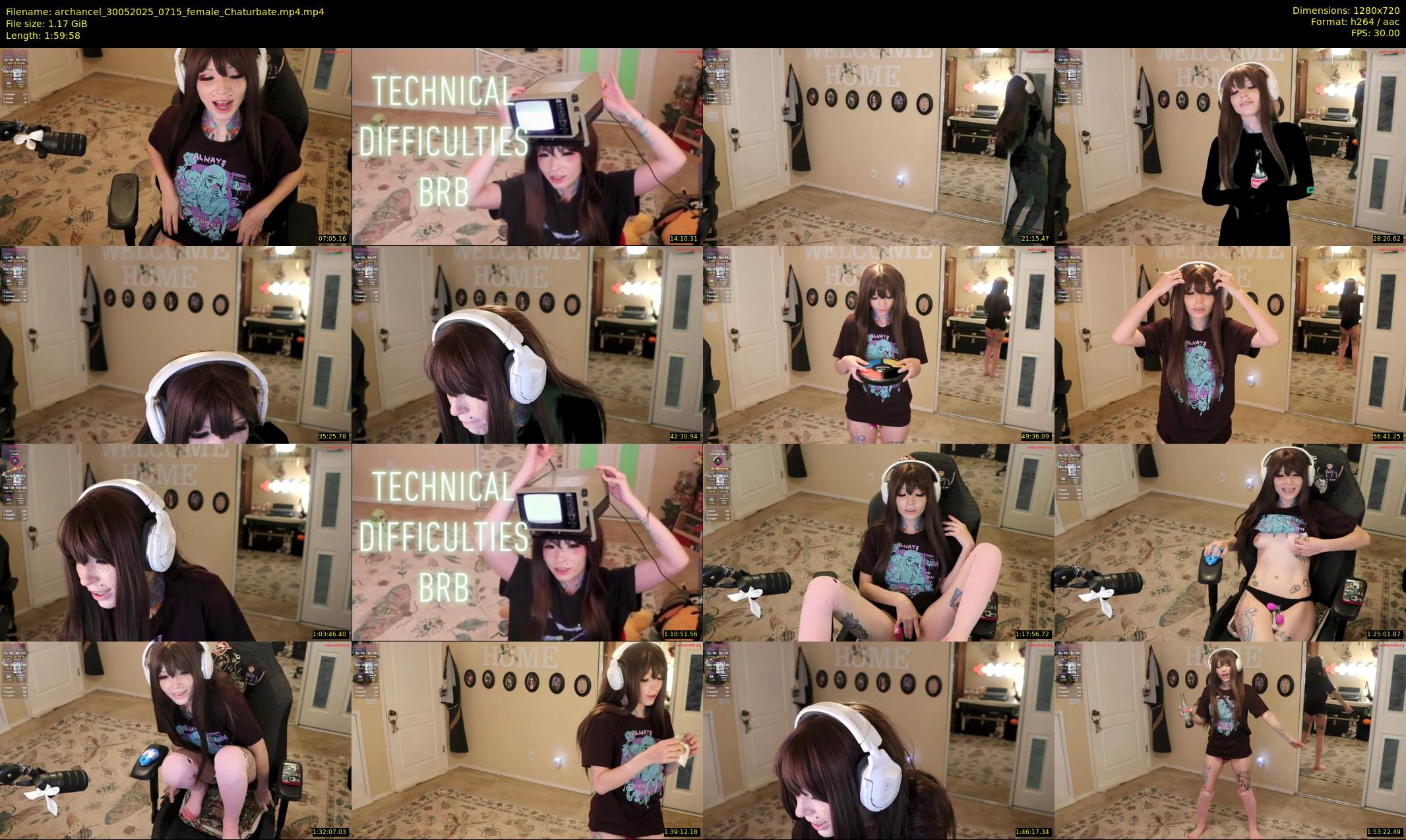 archancel — 120 minute Chaturbate female cam show recording, 720p, May 30, 2025