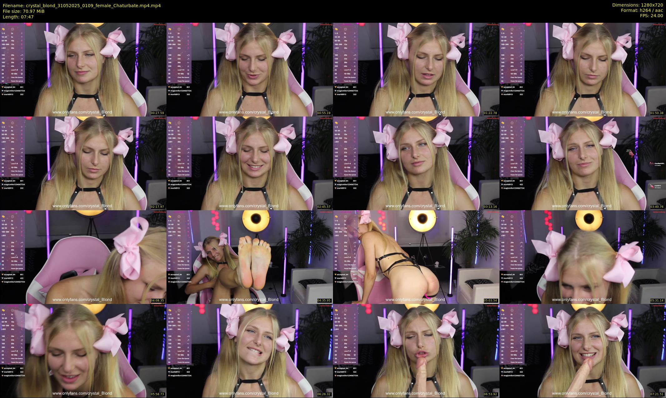 crystal_blond — 8 minute Chaturbate female cam show recording, 720p, May 31, 2025