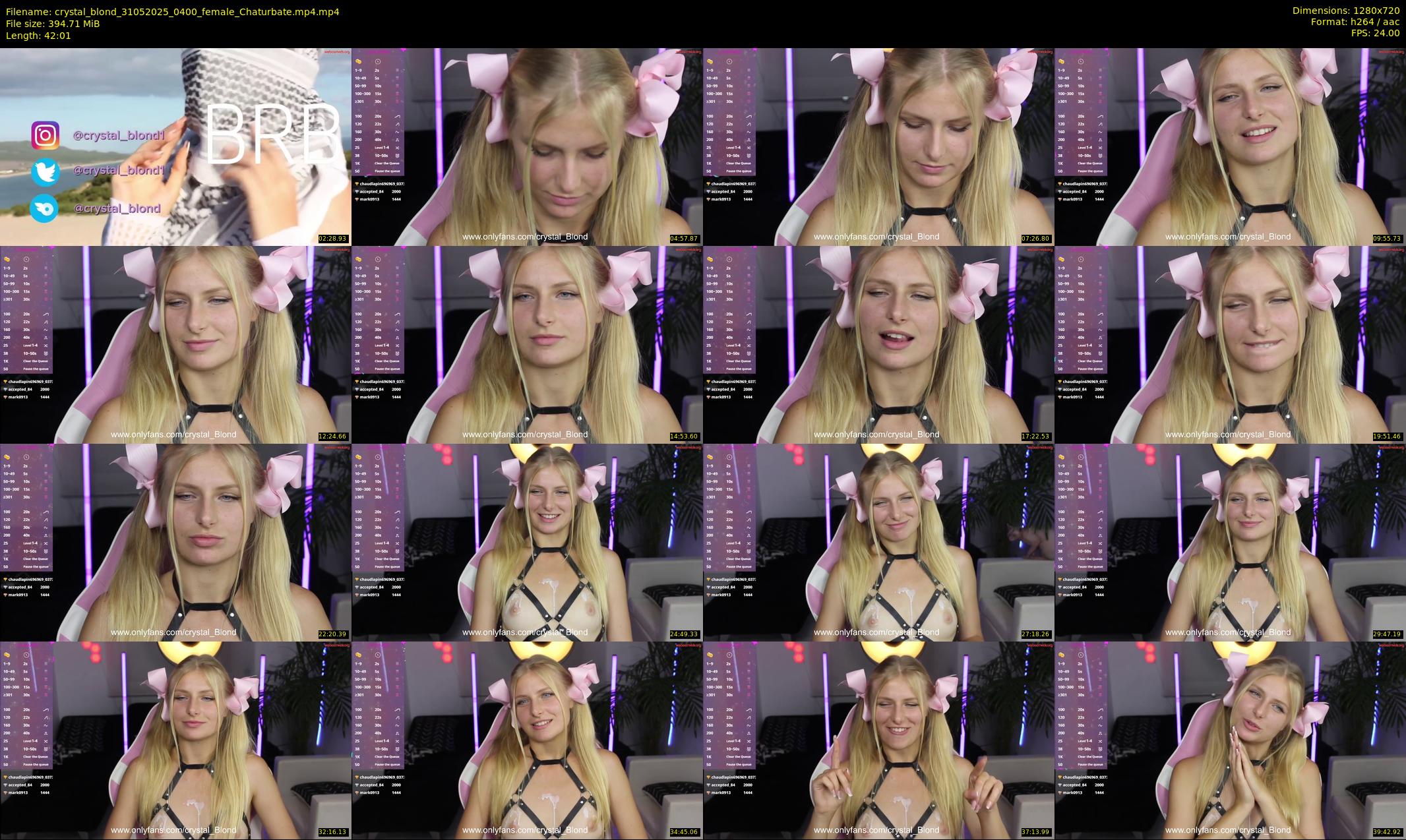 crystal_blond — 43 minute Chaturbate female cam show recording, 720p, May 31, 2025